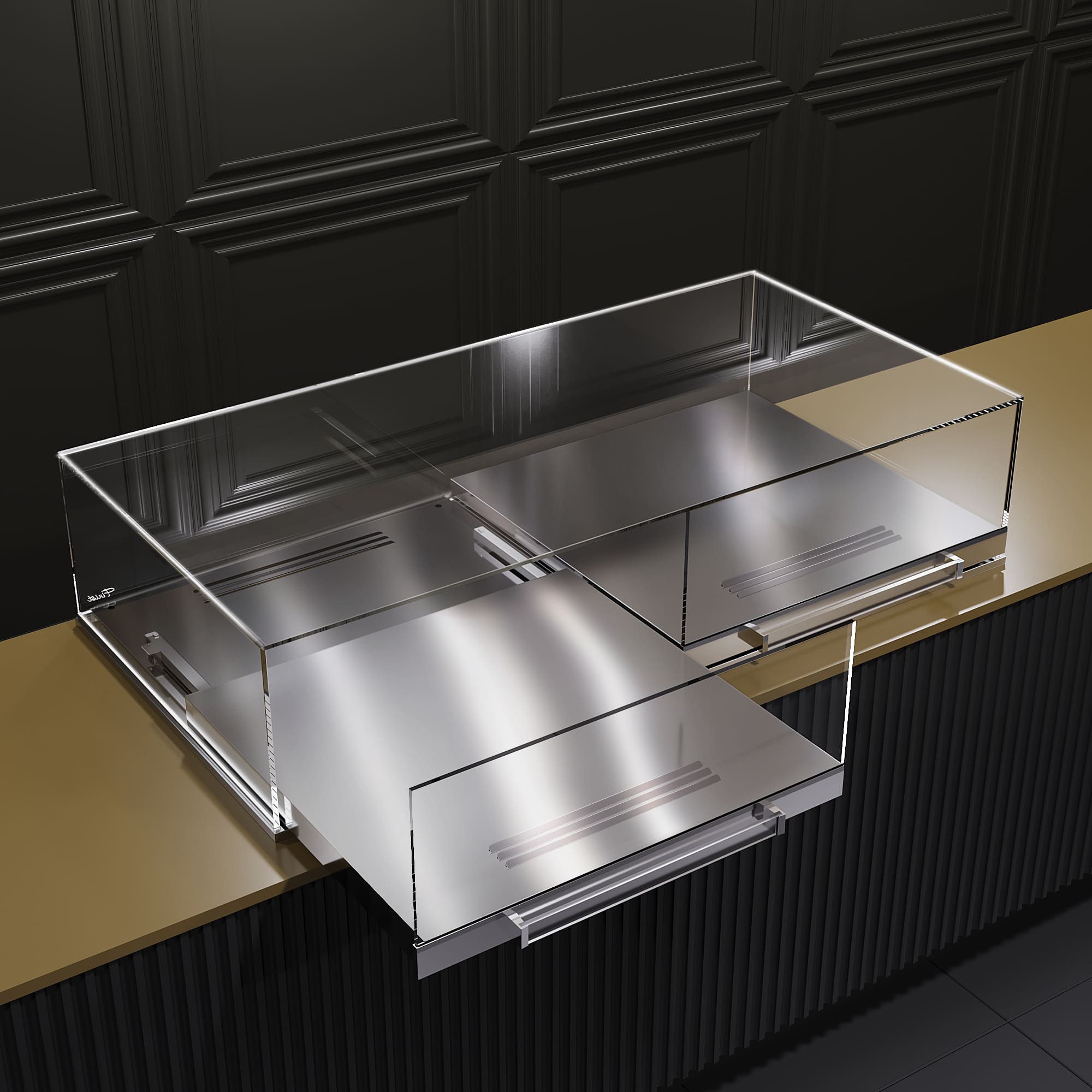 Встраиваемая кондитерская витрина Glassier SLIDE DUO