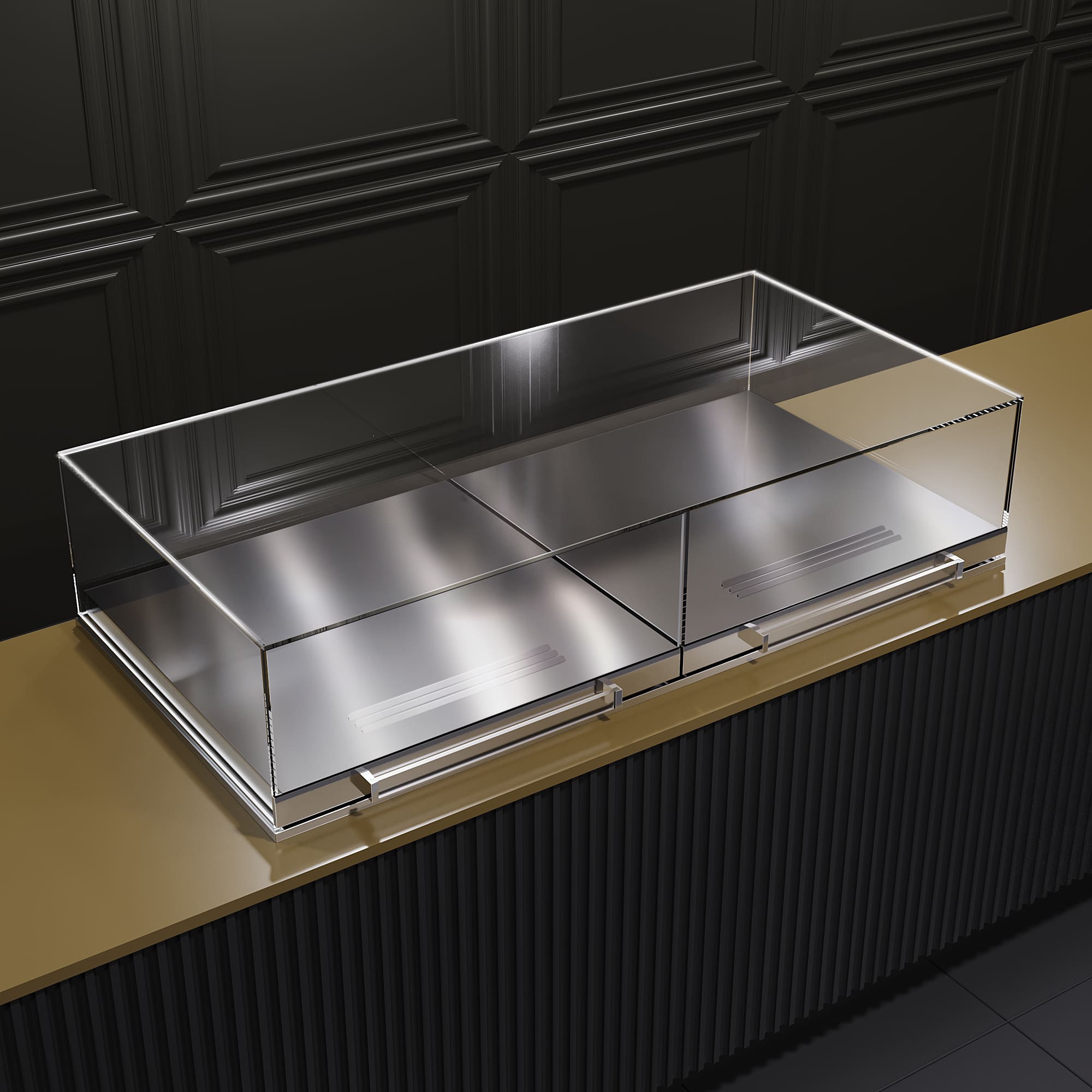 Встраиваемая кондитерская витрина Glassier SLIDE DUO