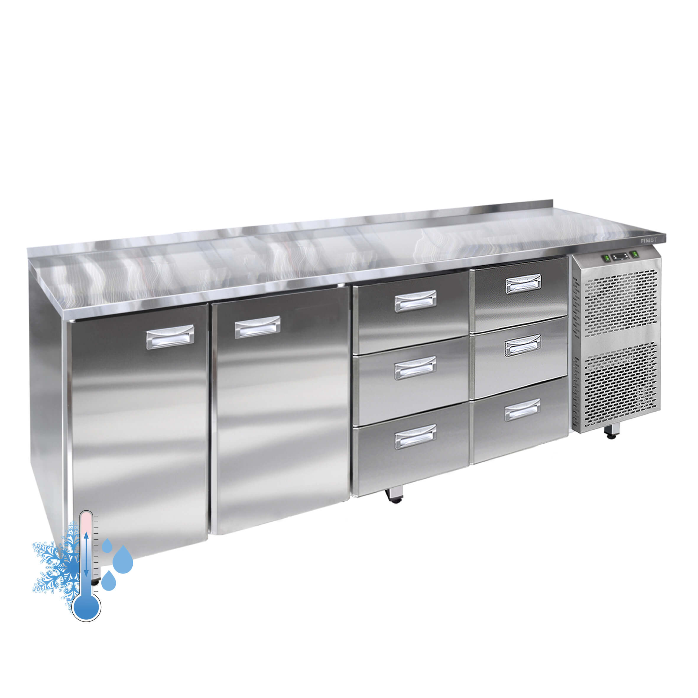 Универсальный холодильный стол с 4-мя секциями УХС