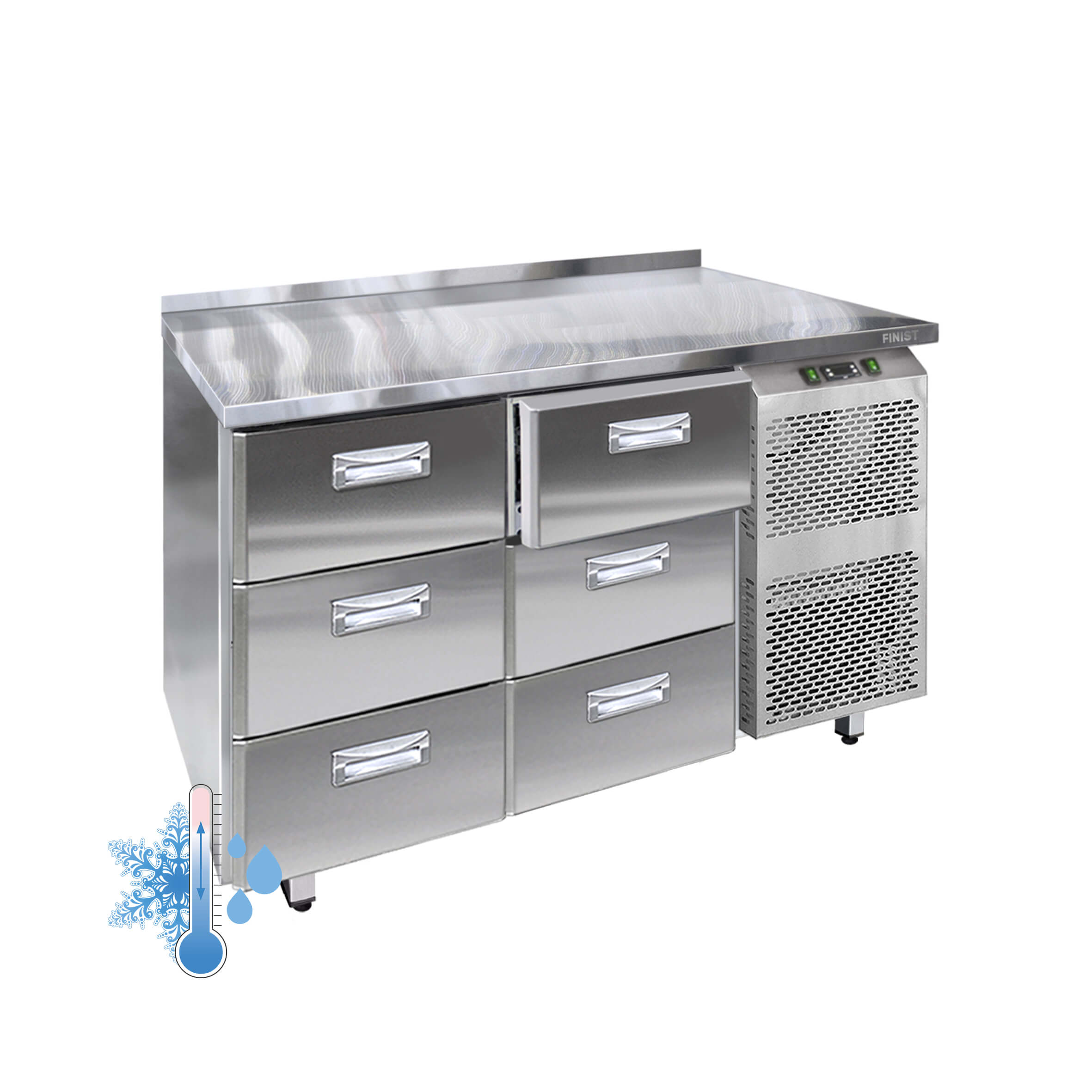 Универсальный холодильный стол с 2-мя секциями УХС