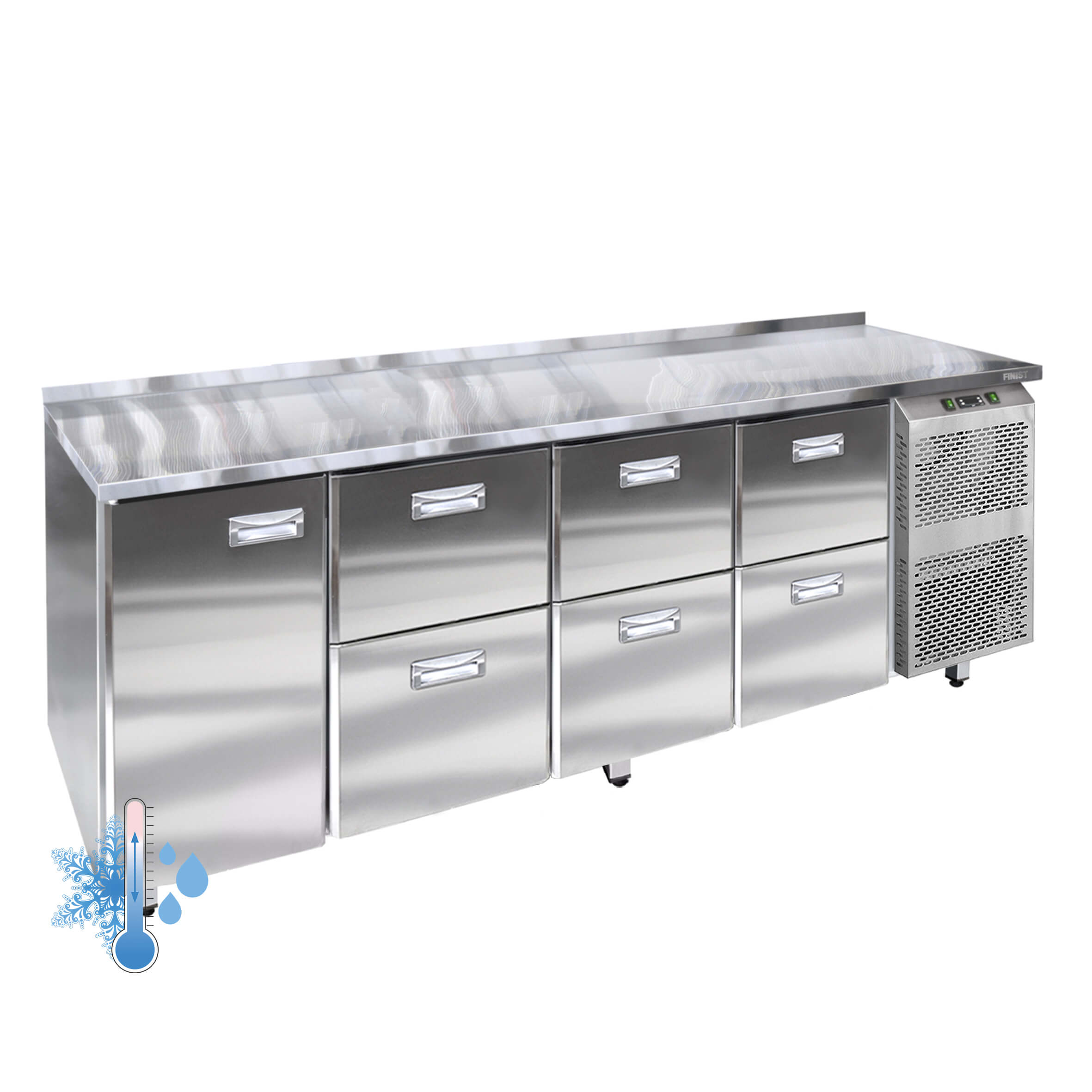 Универсальный холодильный стол с 4-мя секциями УХС