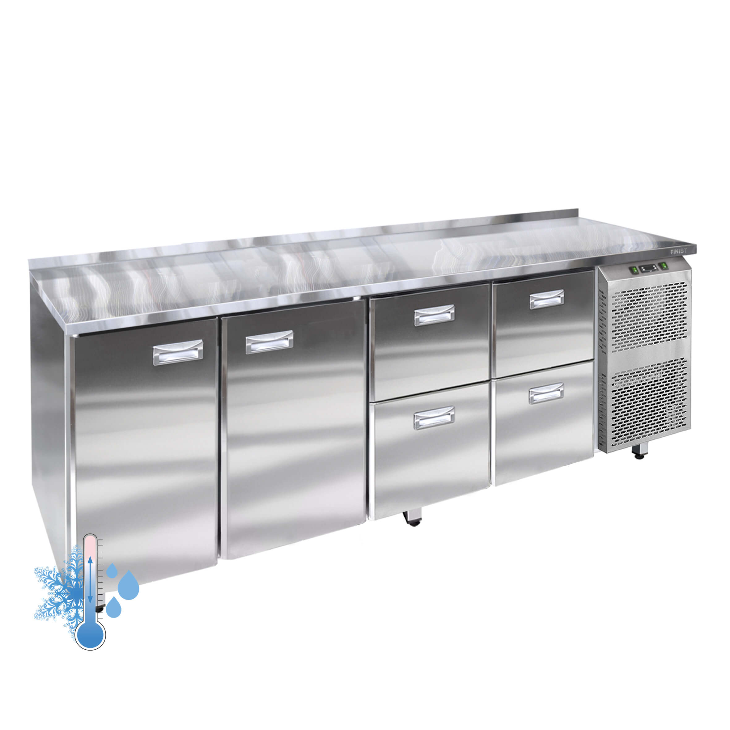 Универсальный холодильный стол с 4-мя секциями УХС