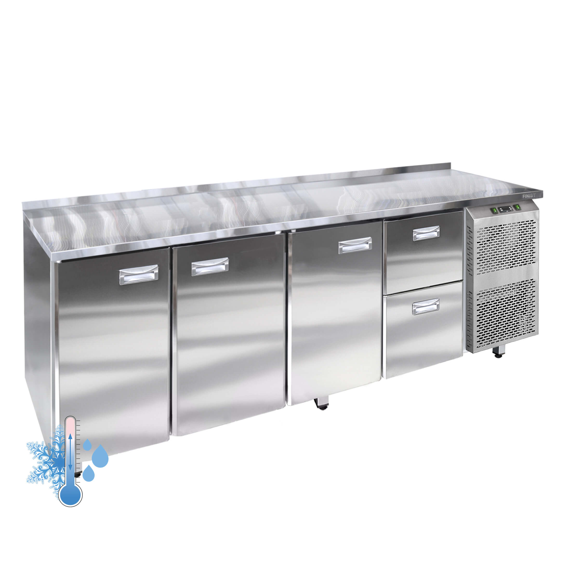 Универсальный холодильный стол с 4-мя секциями УХС