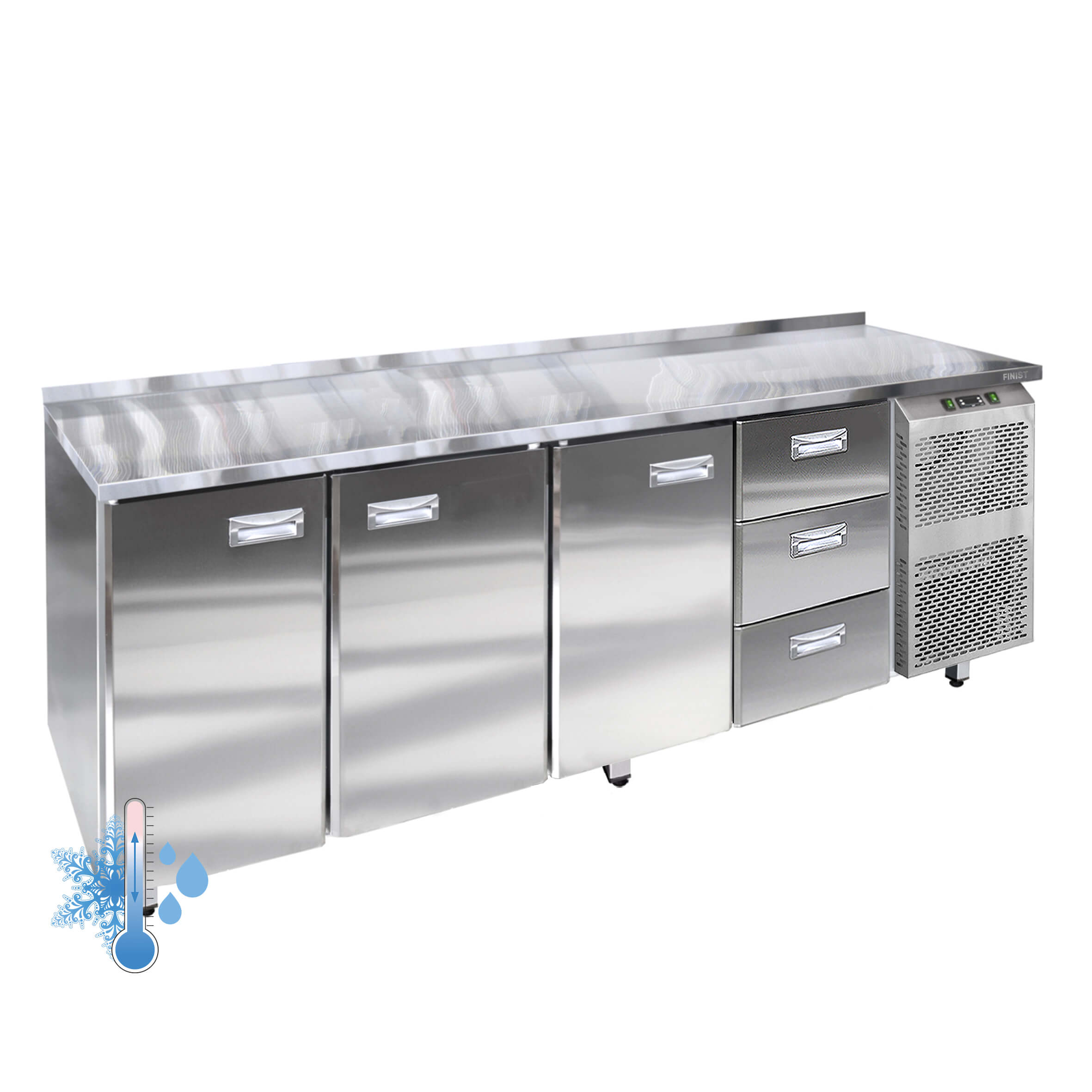 Универсальный холодильный стол с 4-мя секциями УХС