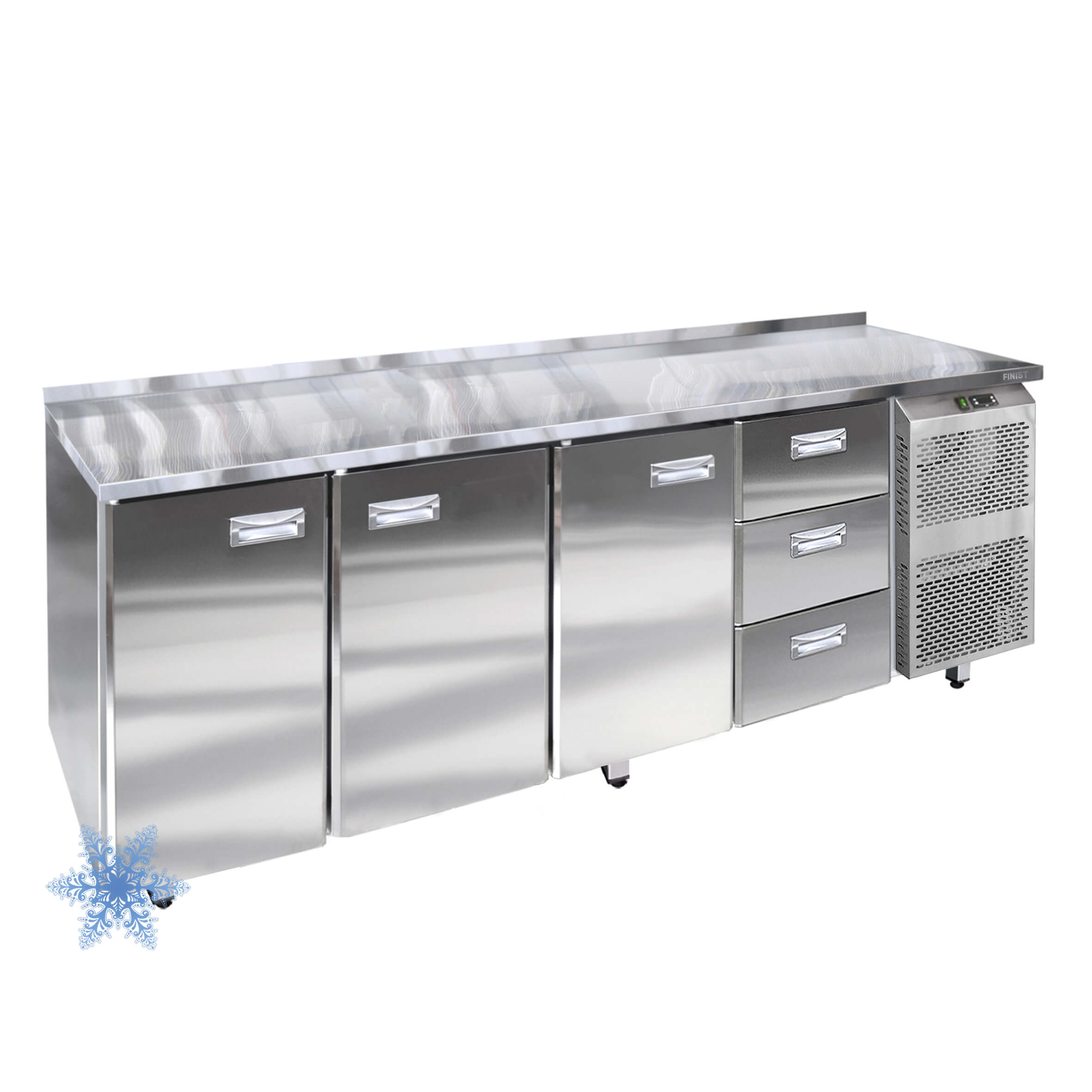 Низкотемпературный холодильный стол с 4-мя секциям НХС