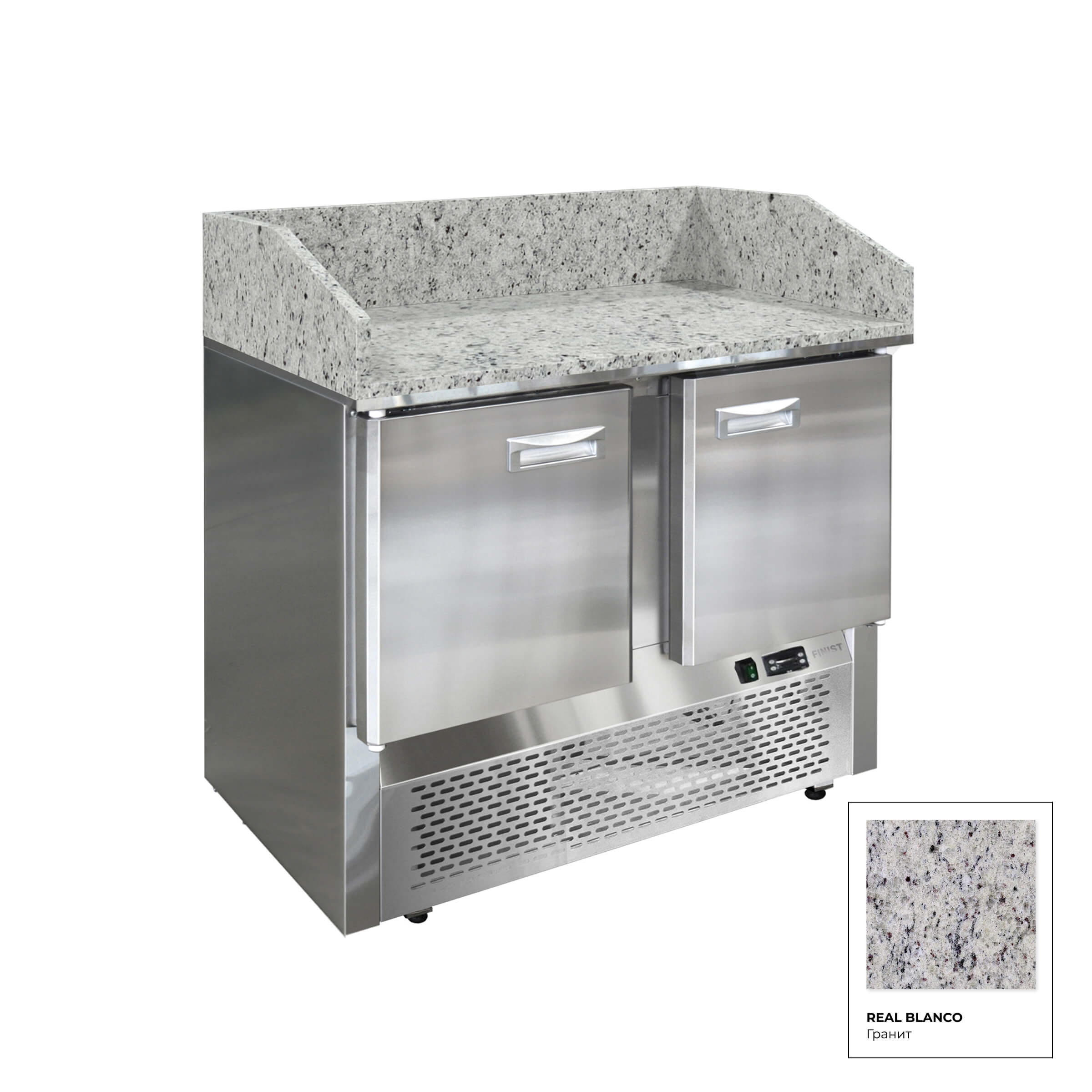 Стол холодильный для пиццы с гранитной столешницей и гранитными бортами  СХСнпцгб, СХСпцгб и СХСпцгбя