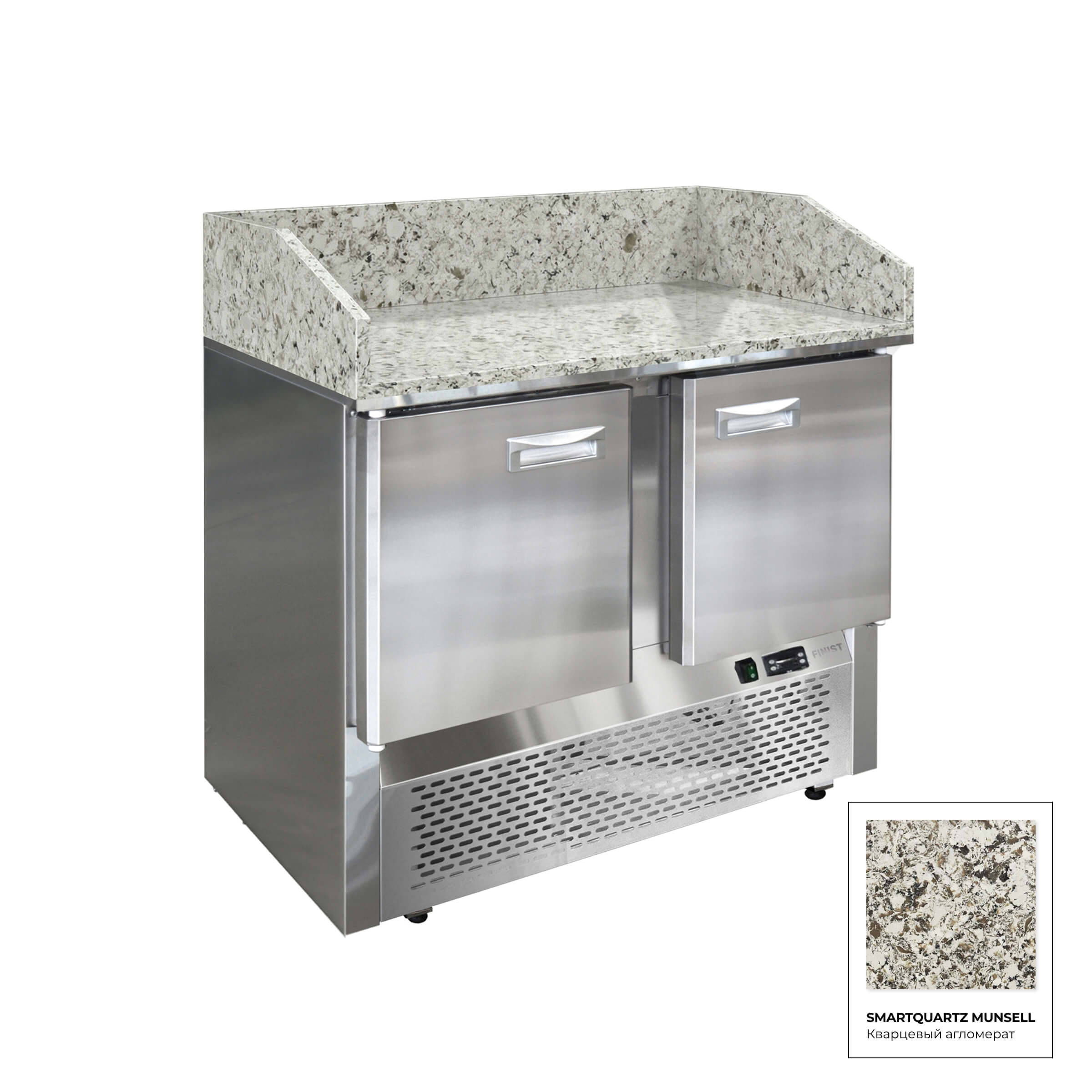 Стол холодильный для пиццы с гранитной столешницей и гранитными бортами  СХСнпцгб, СХСпцгб и СХСпцгбя
