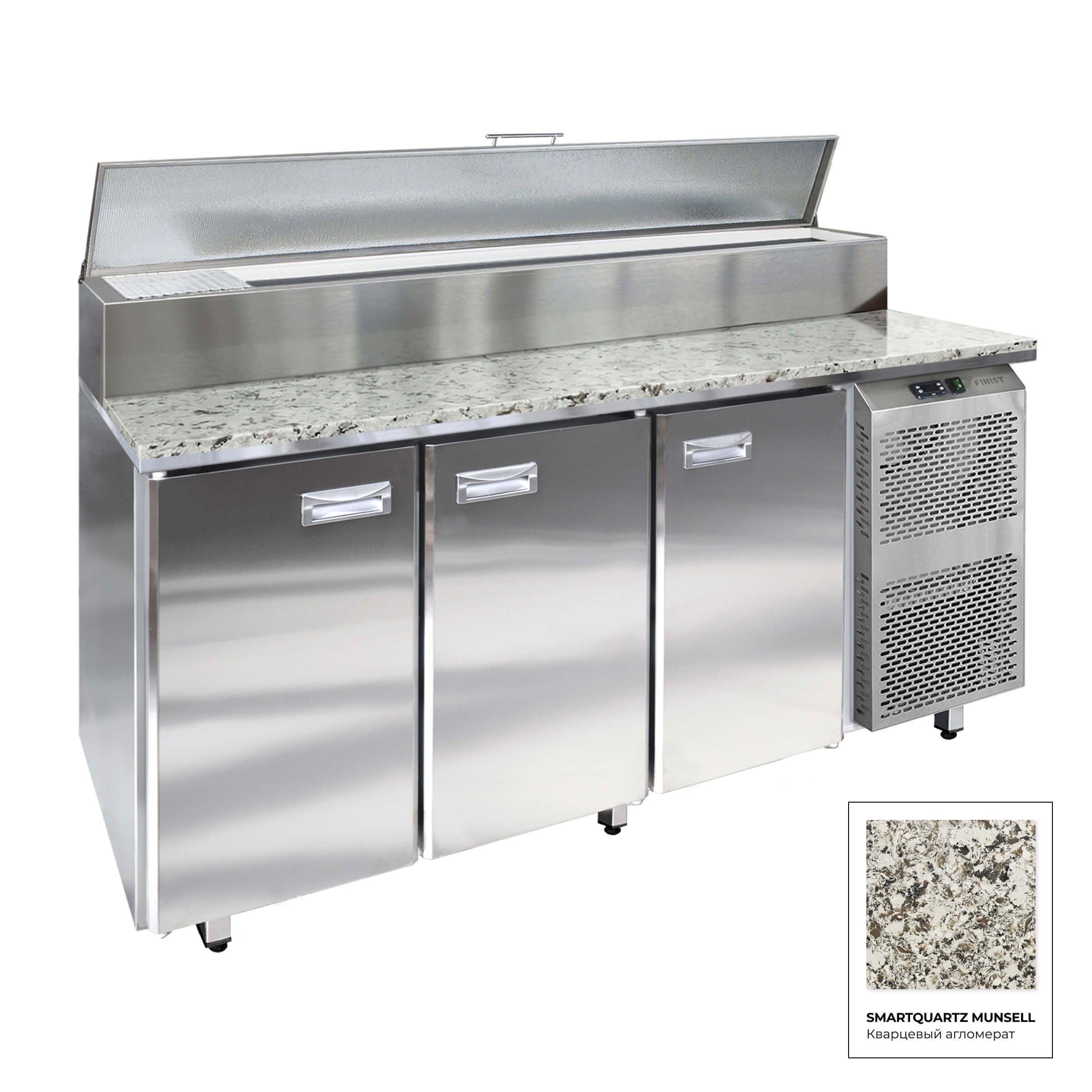 Стол холодильный для пиццы с гранитной столешницей СХСпцг/ СХСнпцг /СХСмпцг