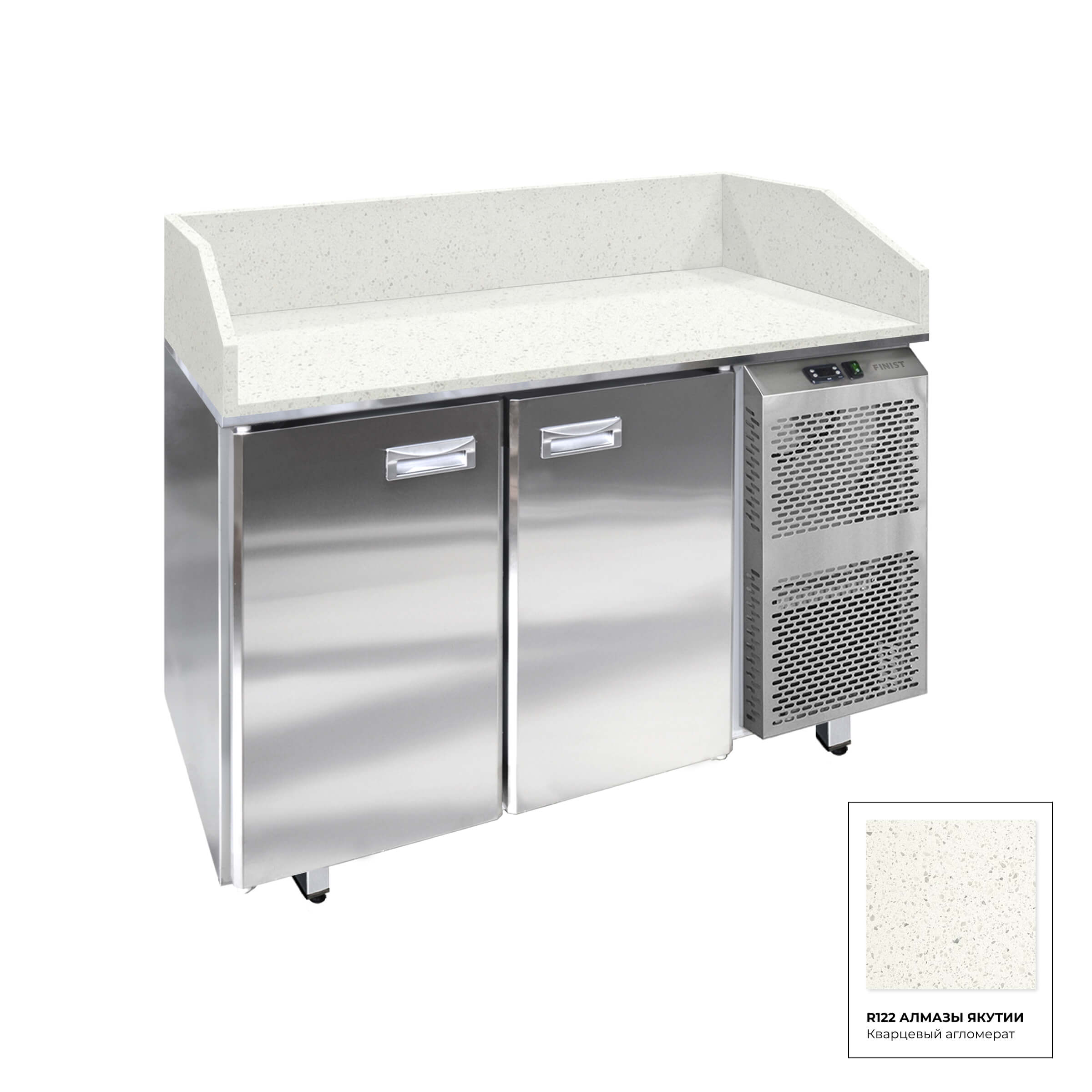 Стол холодильный для пиццы с гранитной столешницей и гранитными бортами  СХСнпцгб, СХСпцгб и СХСпцгбя