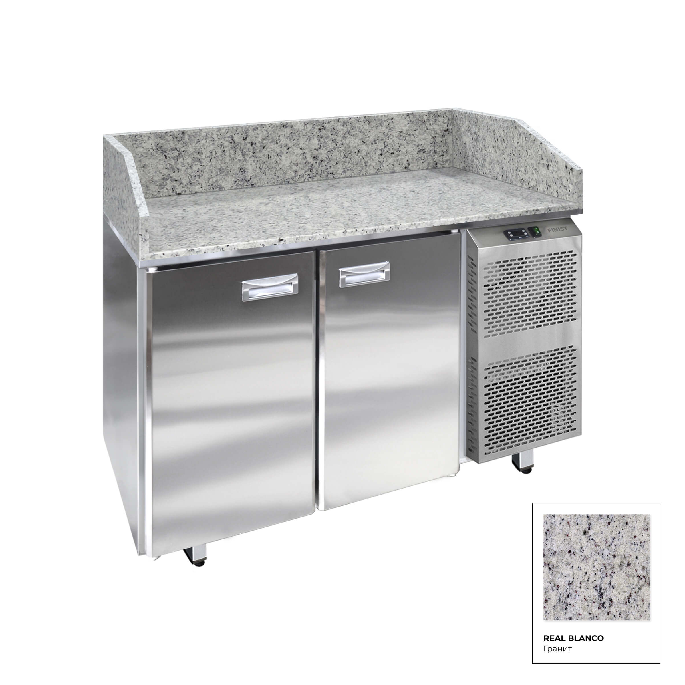 Стол холодильный для пиццы с гранитной столешницей и гранитными бортами  СХСнпцгб, СХСпцгб и СХСпцгбя