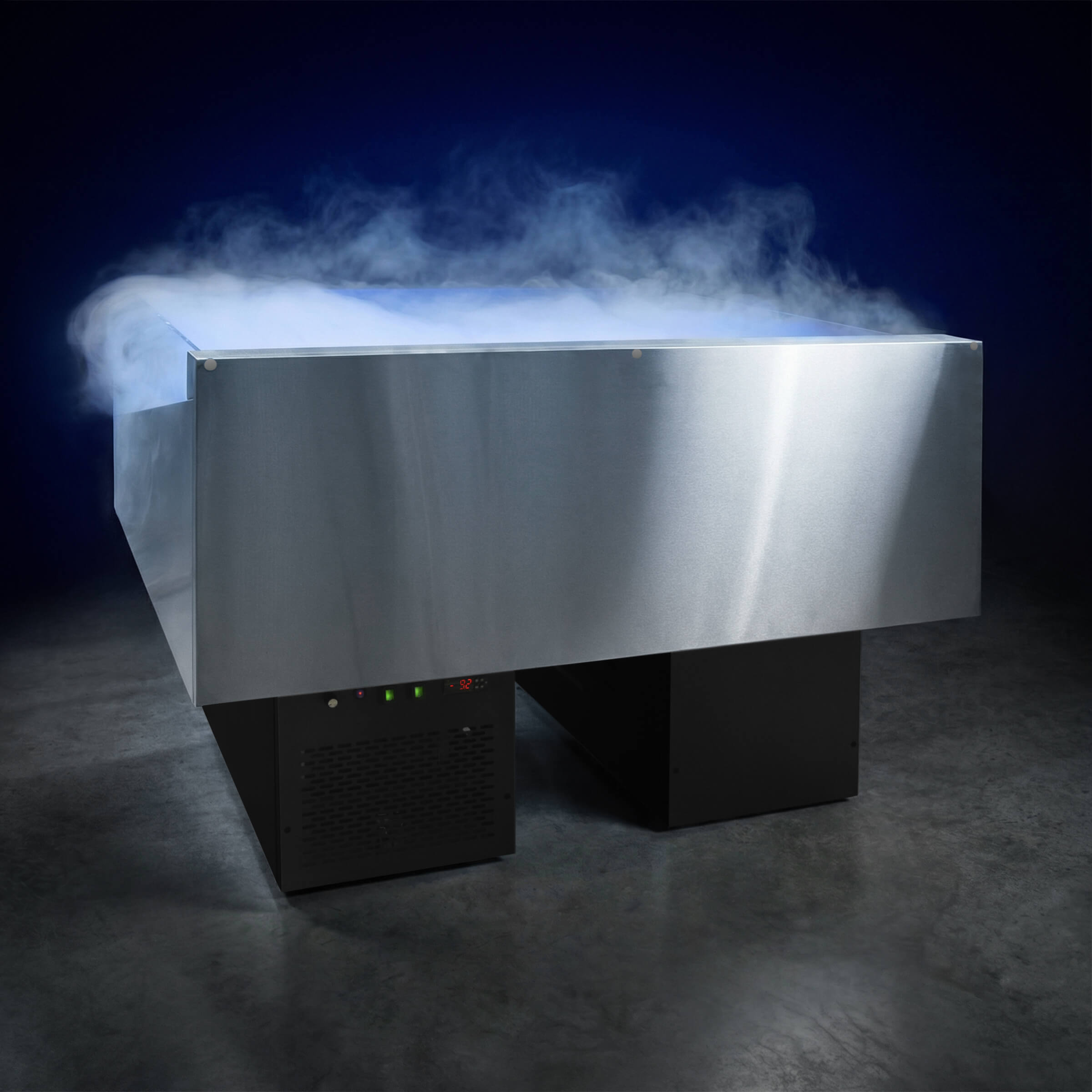 Витрина для выкладки рыбы на льду с охлаждением и системой туманообразования VFgt