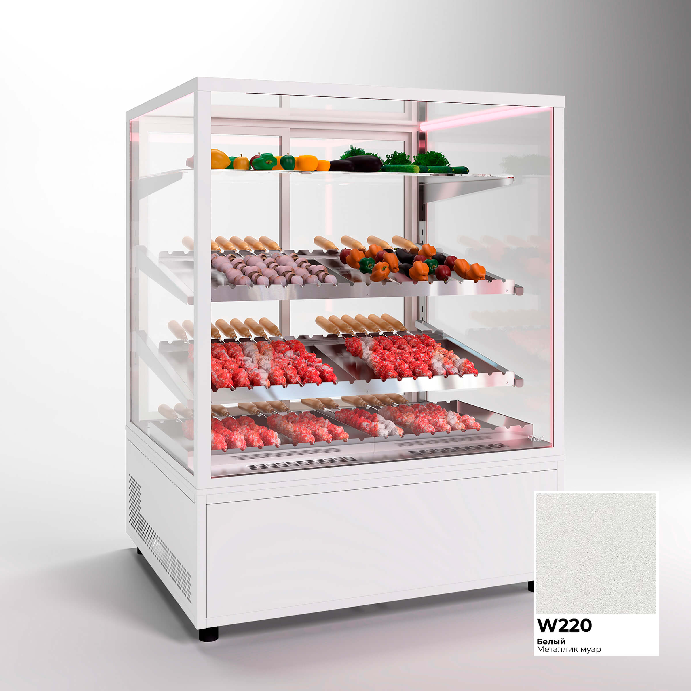 Напольная витрина для мяса и мясных заготовок шашлыка JOBS MEAT