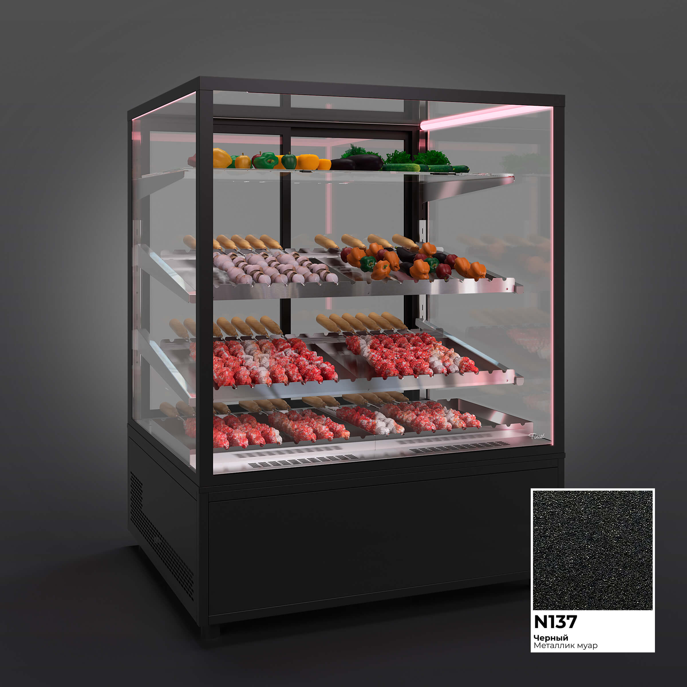 Напольная витрина для мяса и мясных заготовок шашлыка JOBS MEAT