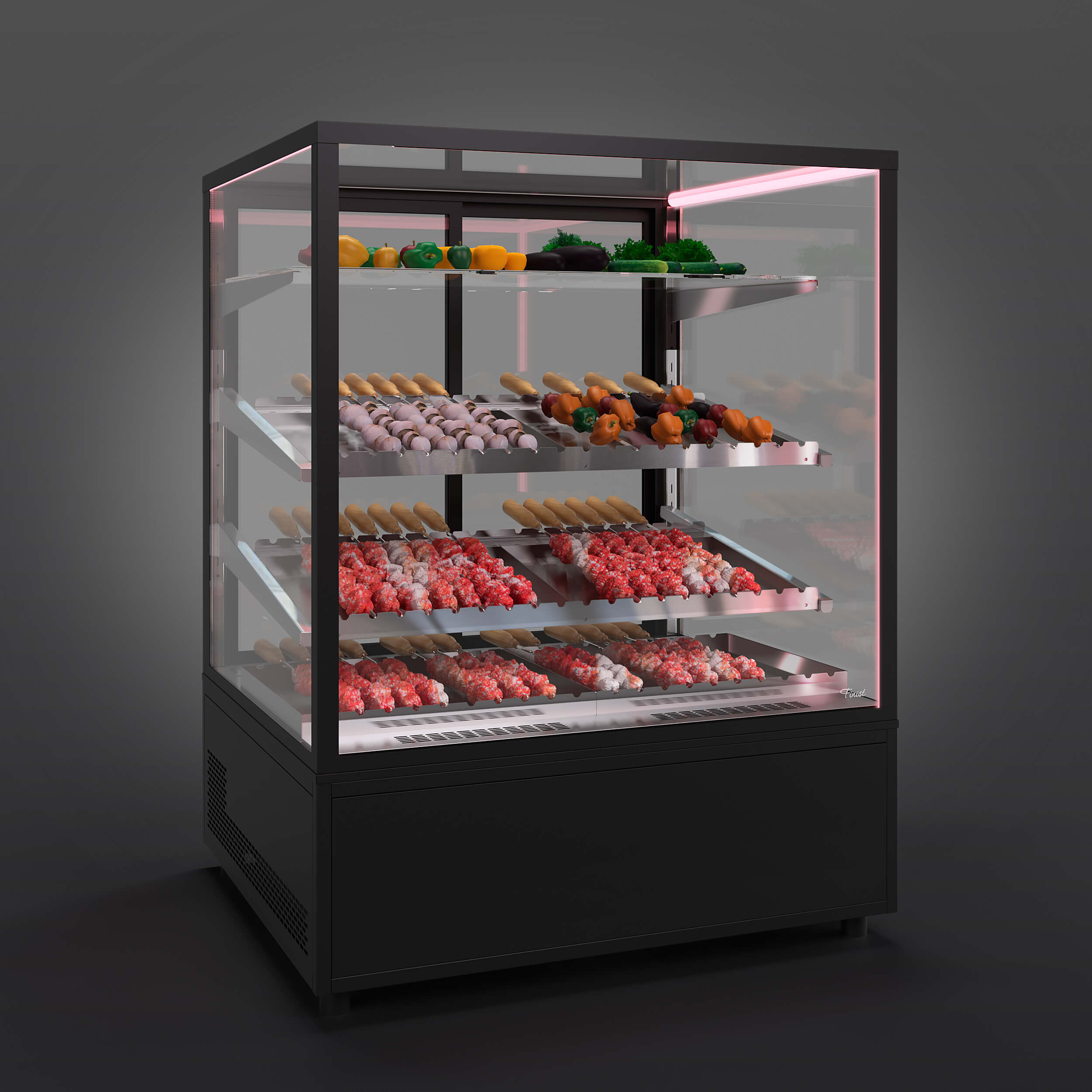 JOBS MEAT 3 полки спереди ЧЕРНЫЙ без перфорации