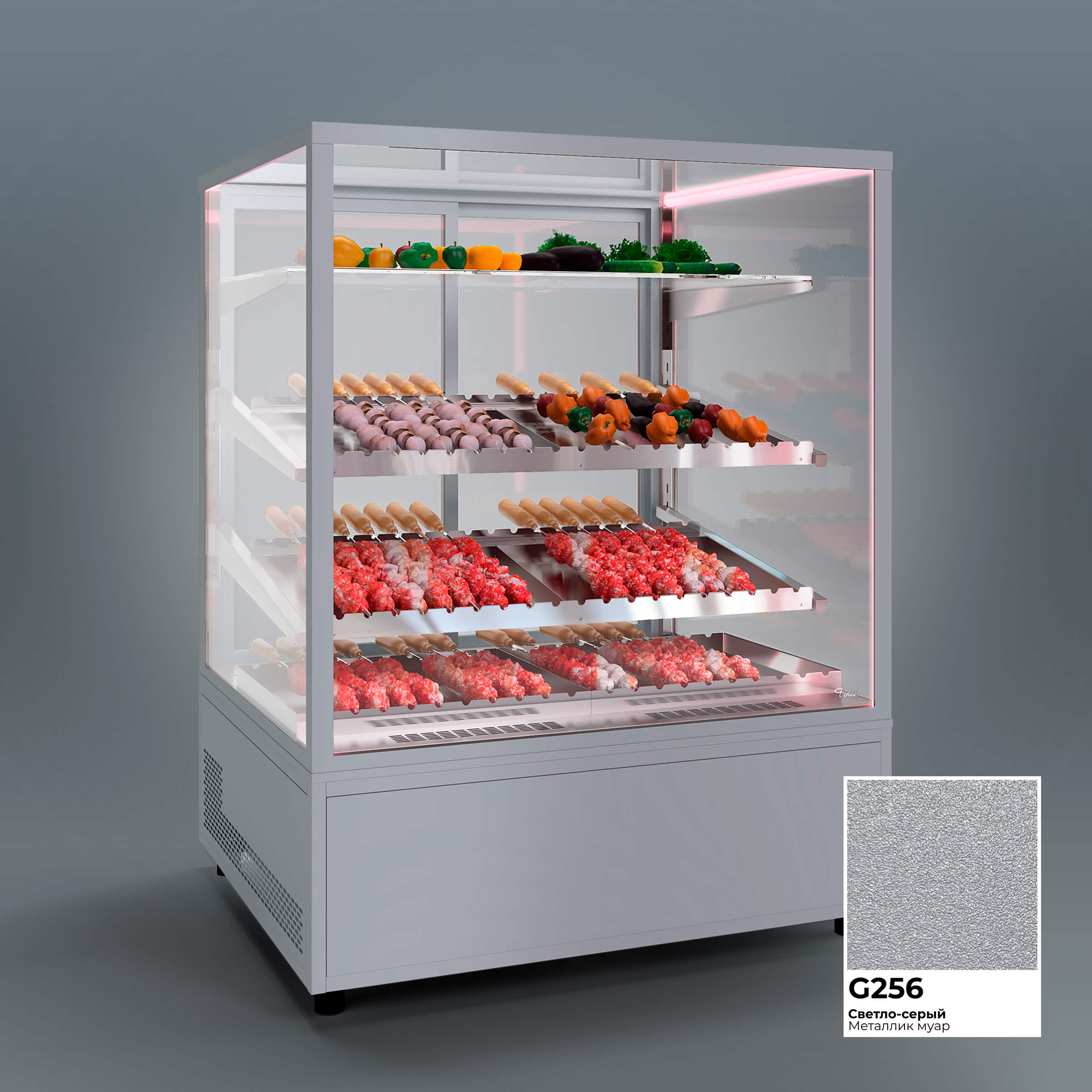 Напольная витрина для мяса и мясных заготовок шашлыка JOBS MEAT