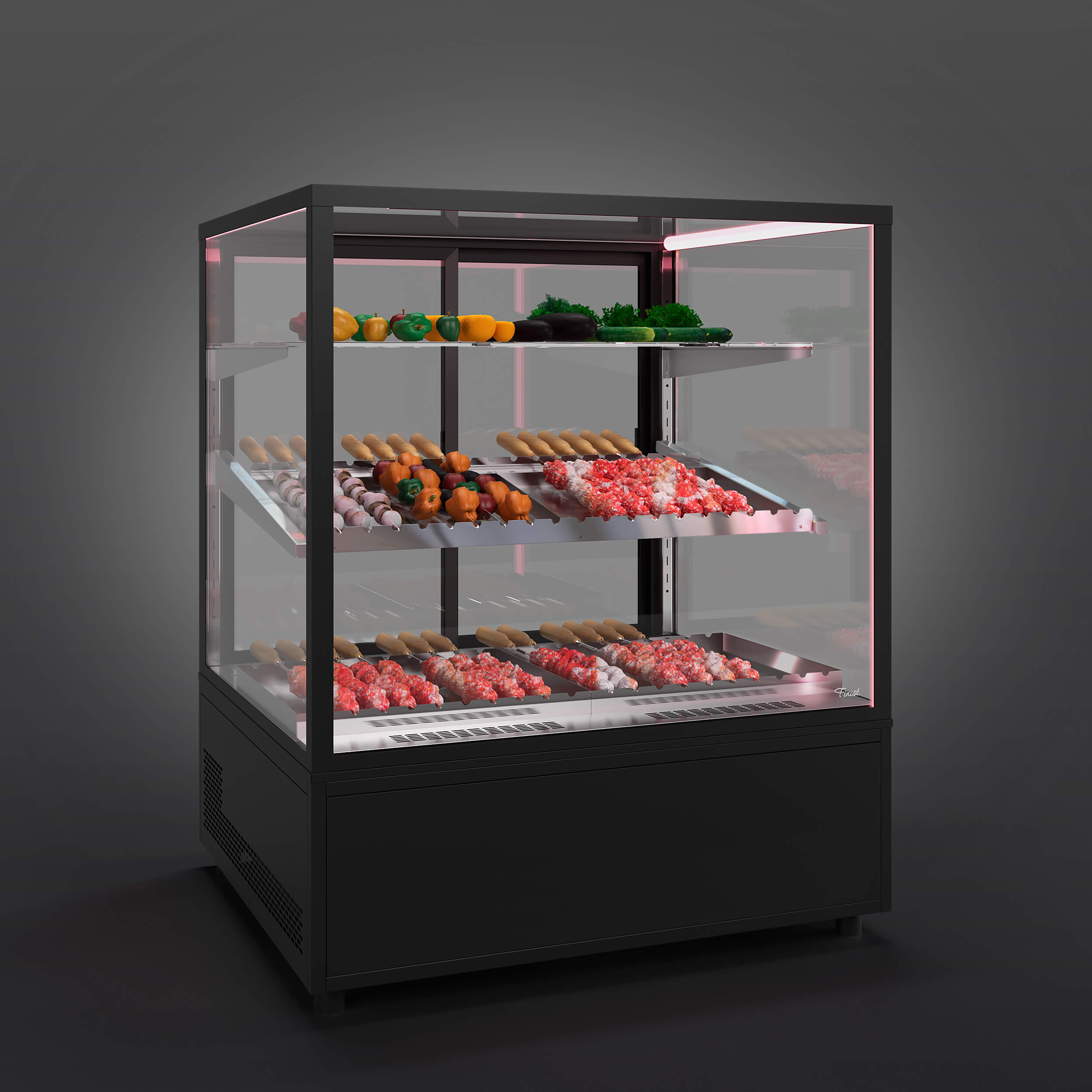 Напольная витрина для мяса и мясных заготовок шашлыка JOBS MEAT