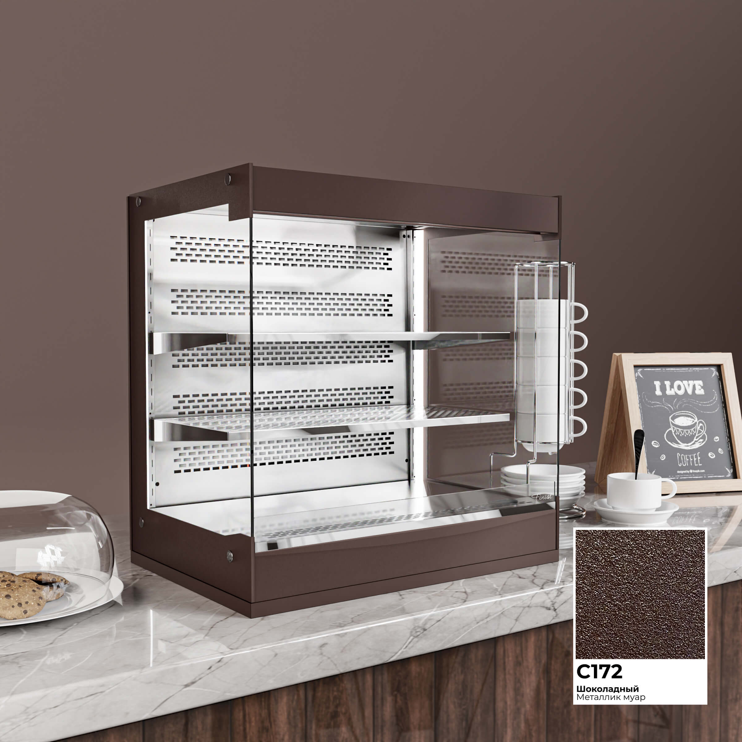 Встраиваемая холодильная витрина-горка FRESH CUBE Compact