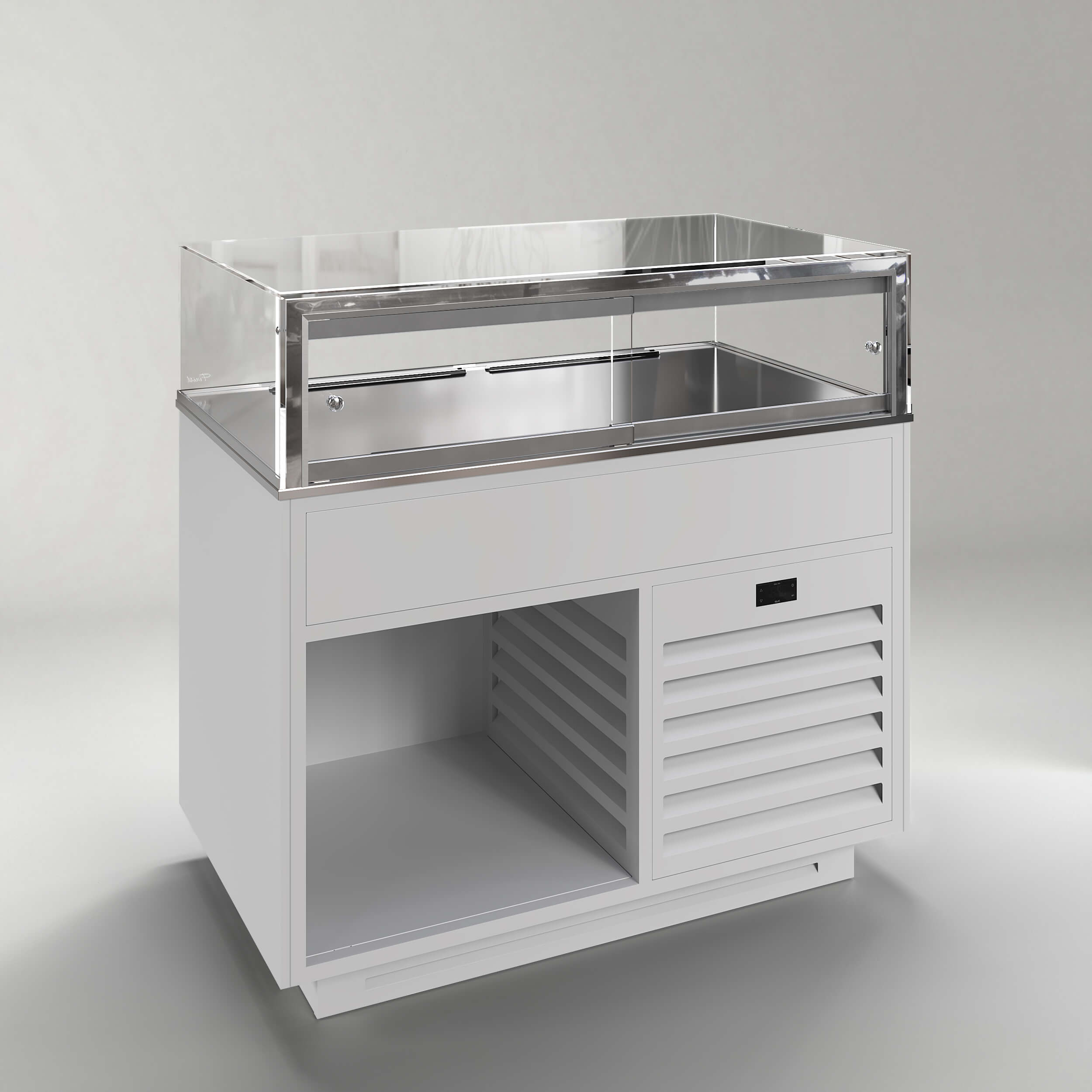 Кондитерская напольная холодильная витрина серии GLASSIER 58 LUX