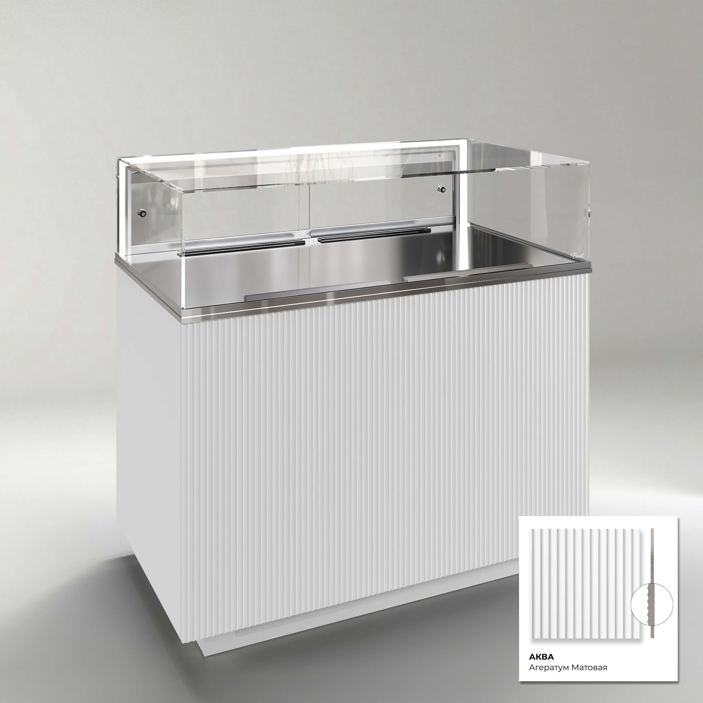 Кондитерская напольная холодильная витрина серии GLASSIER 58 LUX