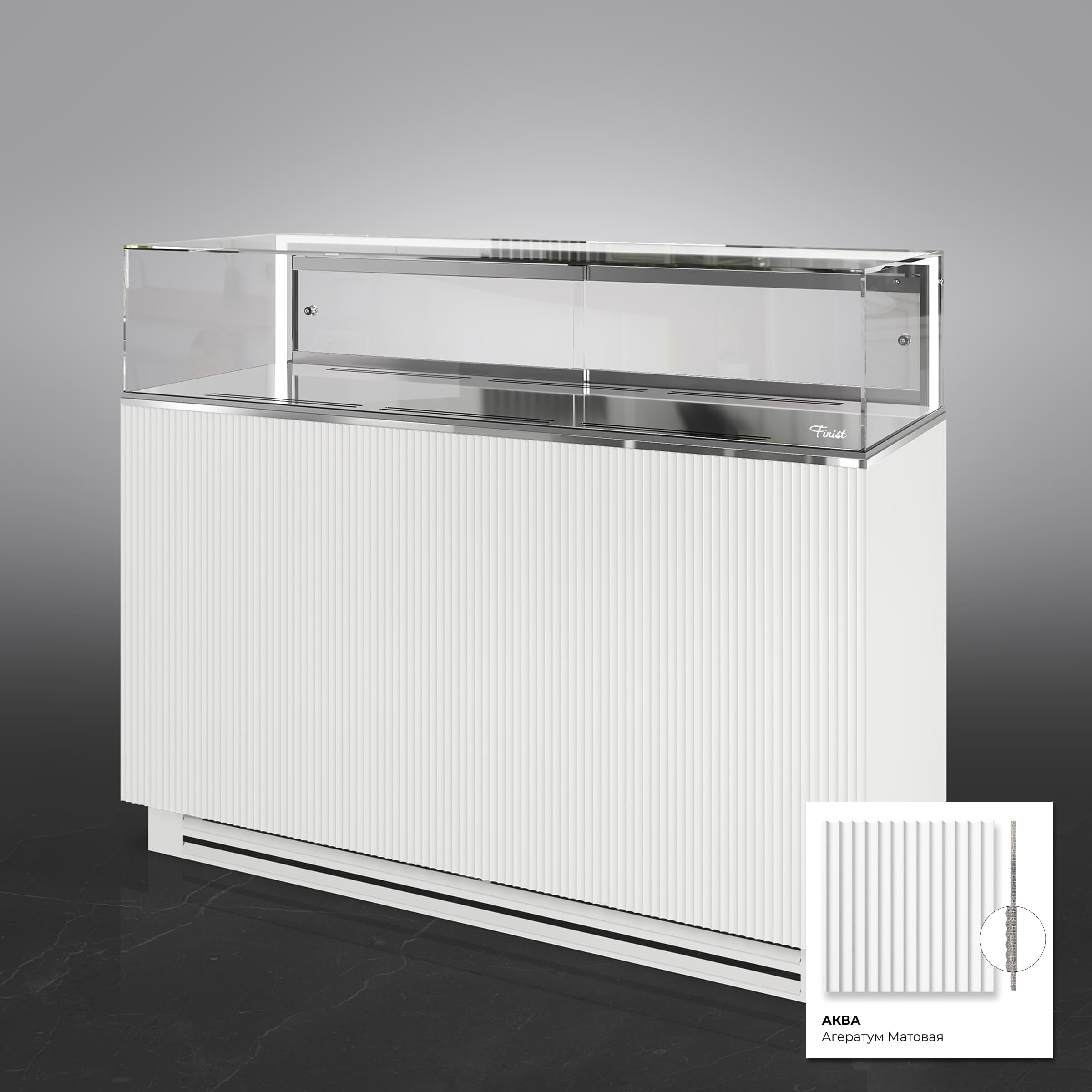 Кондитерская напольная холодильная витрина серии GLASSIER 58 LUX