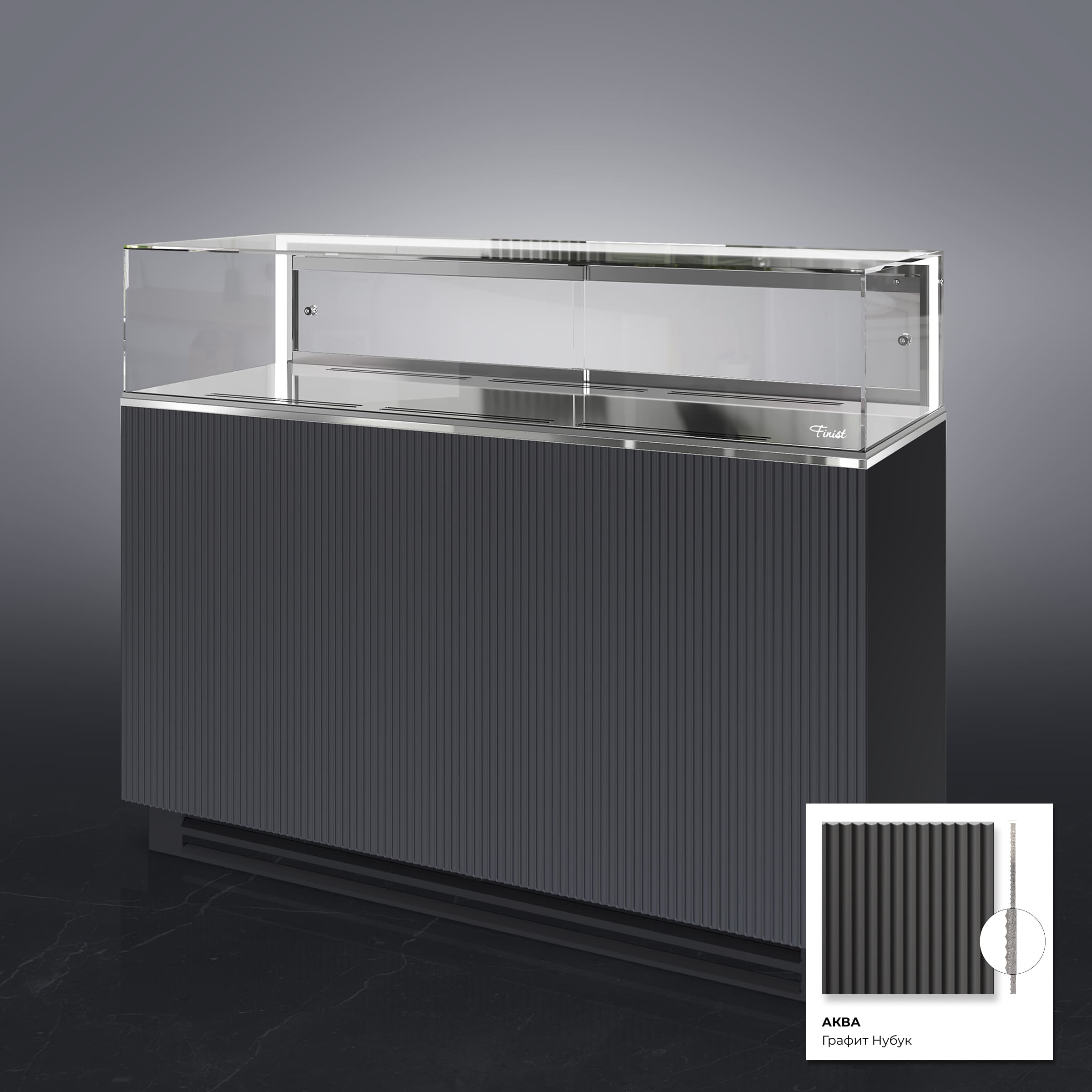 Кондитерская напольная холодильная витрина серии GLASSIER 58 LUX