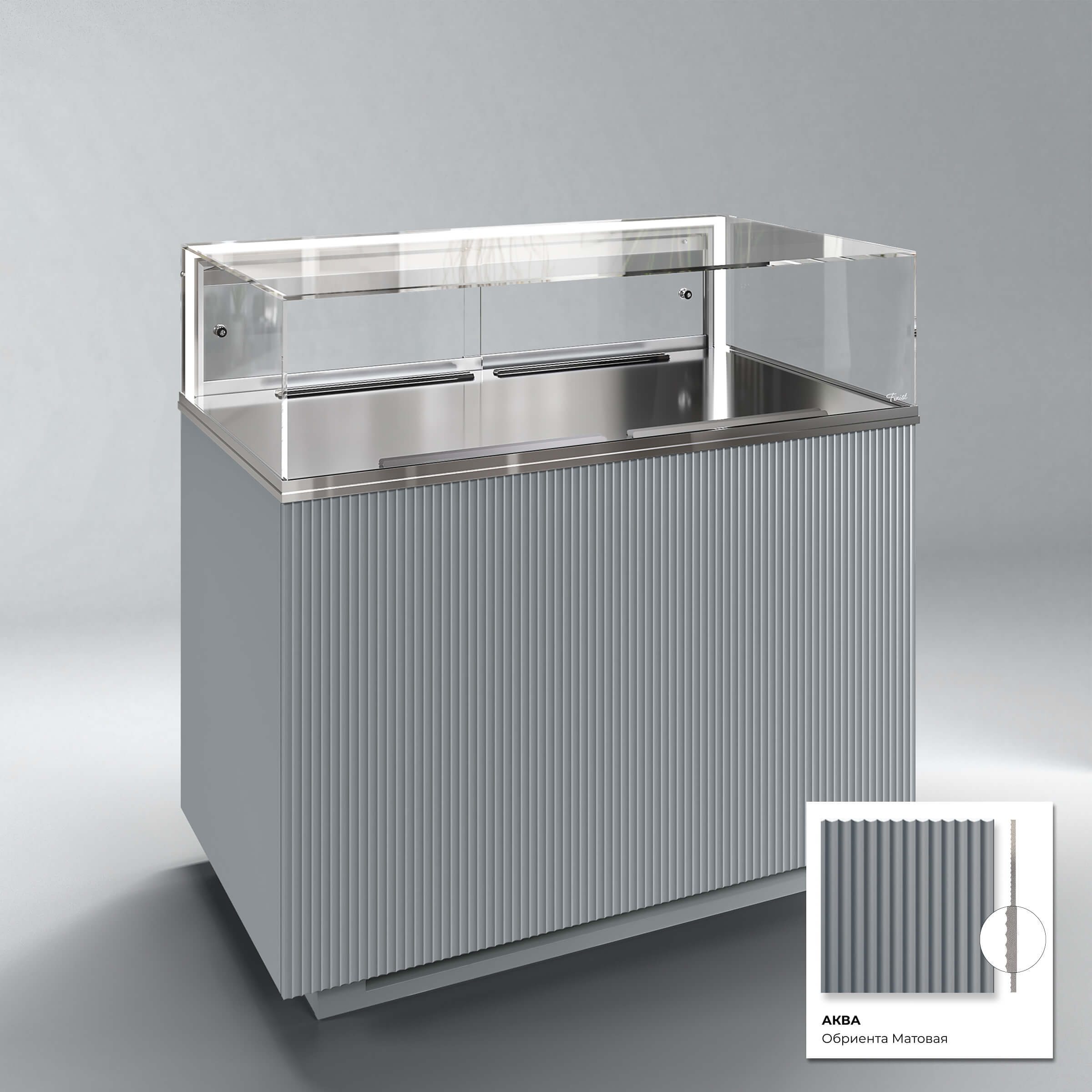 Кондитерская напольная холодильная витрина серии GLASSIER 58 LUX