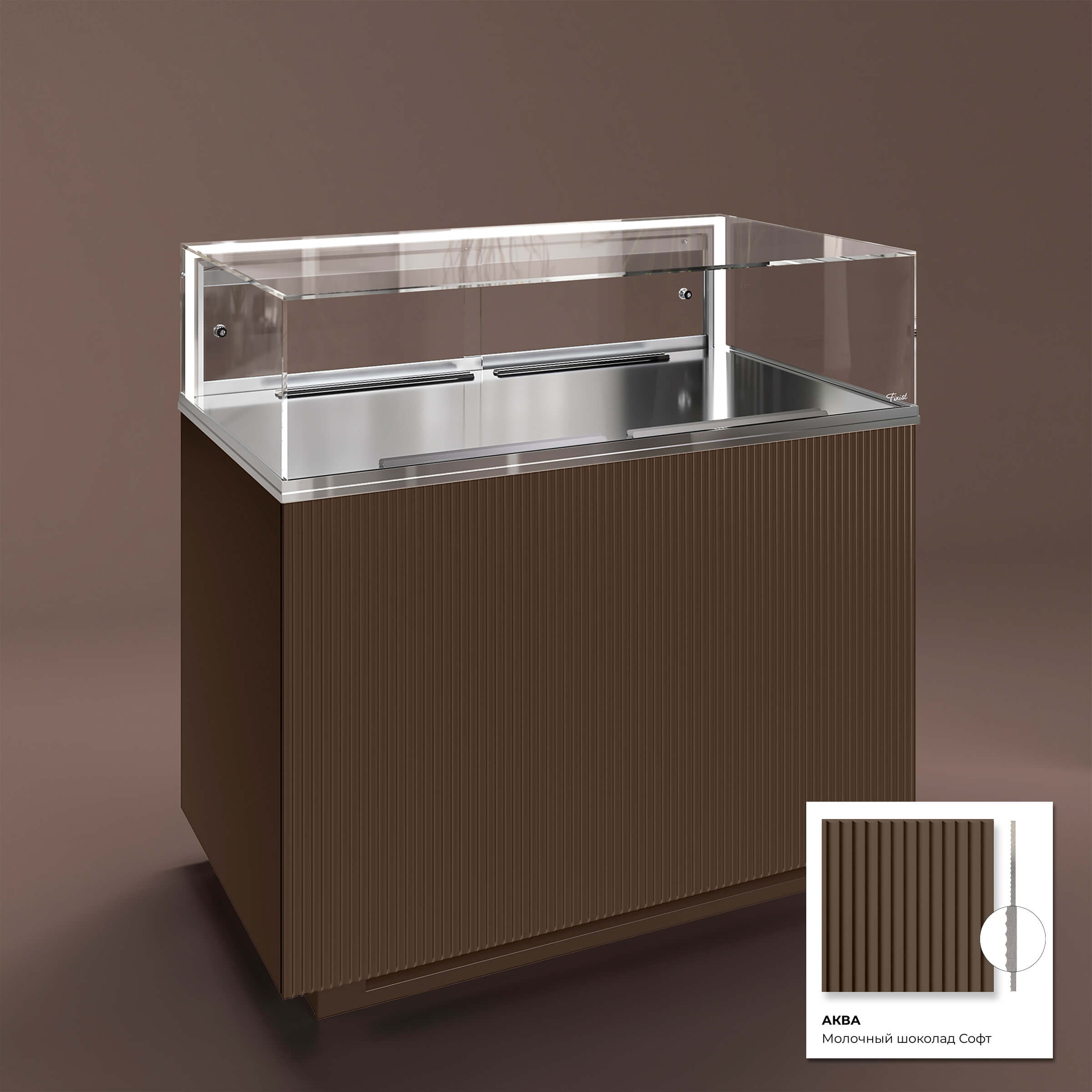 Кондитерская напольная холодильная витрина серии GLASSIER 58 LUX