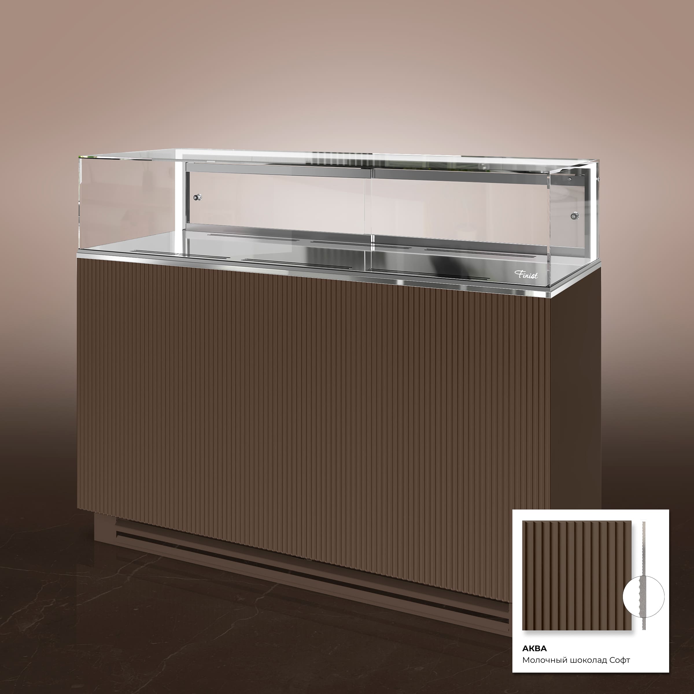 Кондитерская напольная холодильная витрина серии GLASSIER 58 LUX