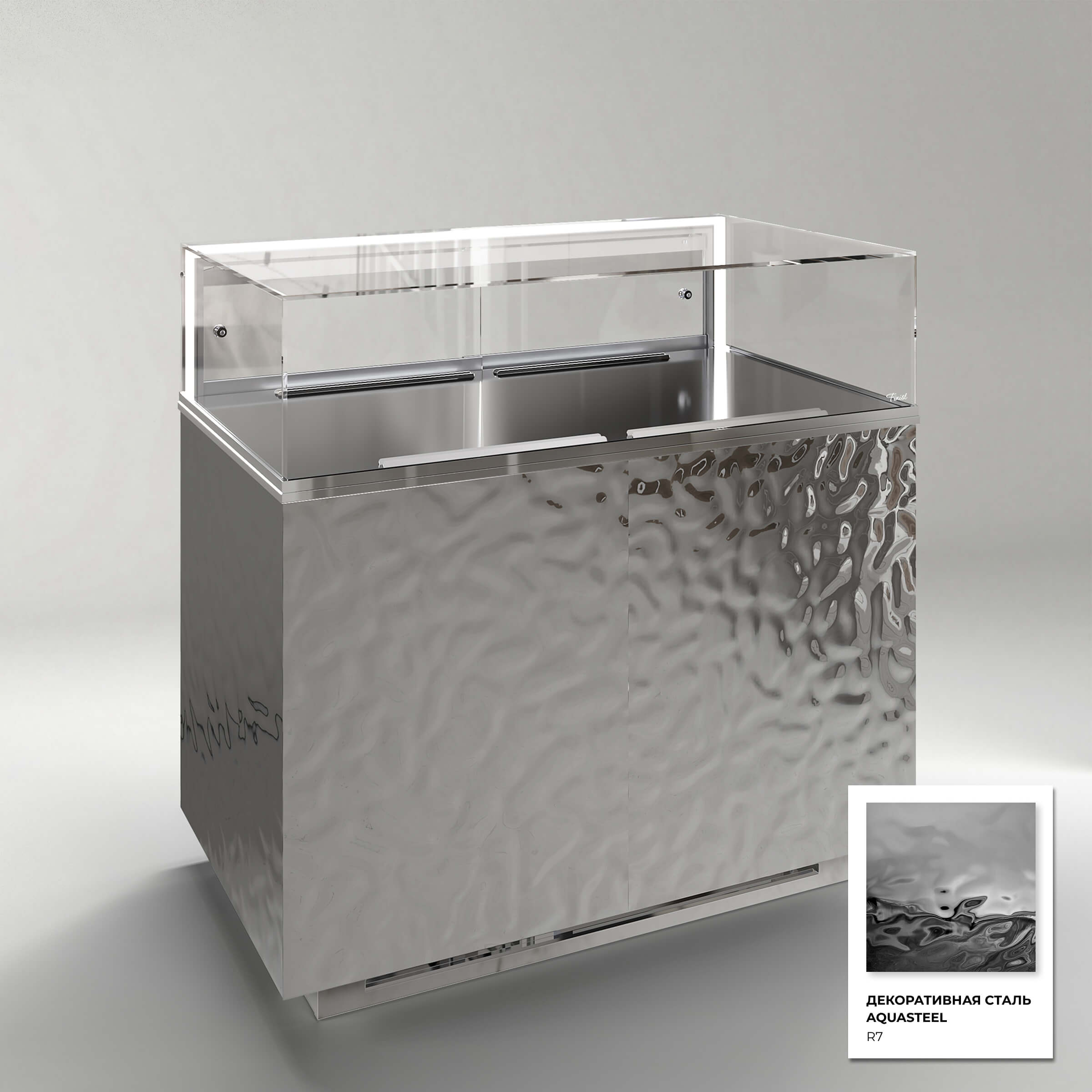 Кондитерская напольная холодильная витрина серии GLASSIER 58 LUX