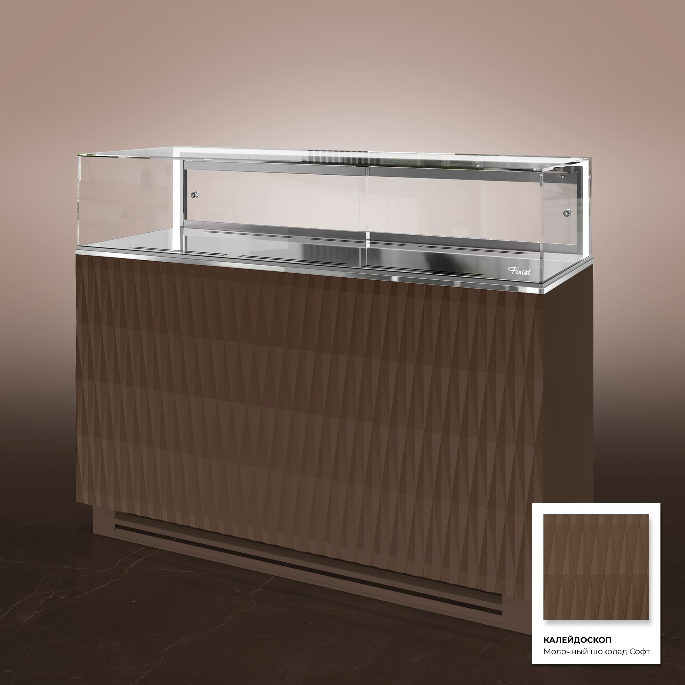 Кондитерская напольная холодильная витрина серии GLASSIER 58 LUX