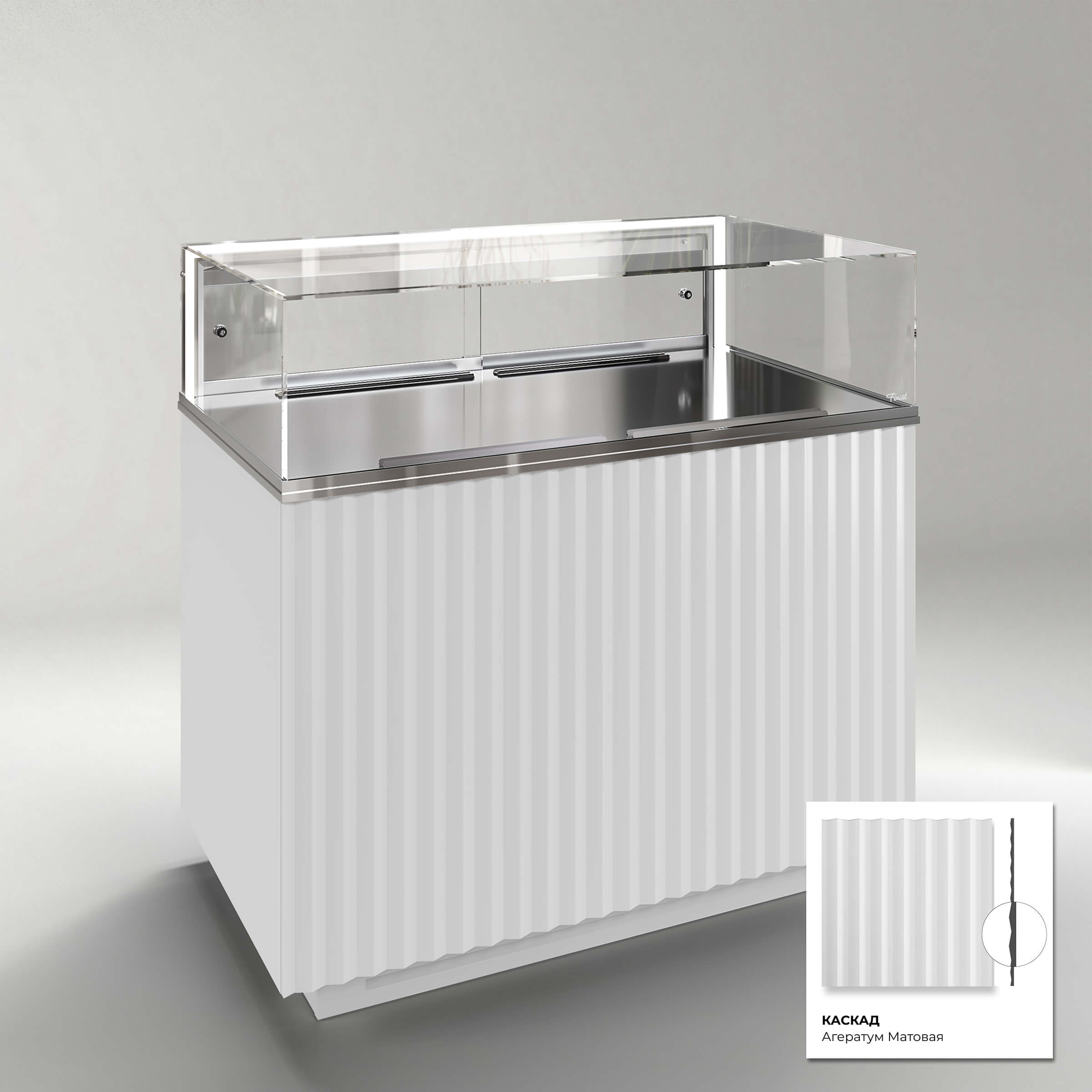 Кондитерская напольная холодильная витрина серии GLASSIER 58 LUX