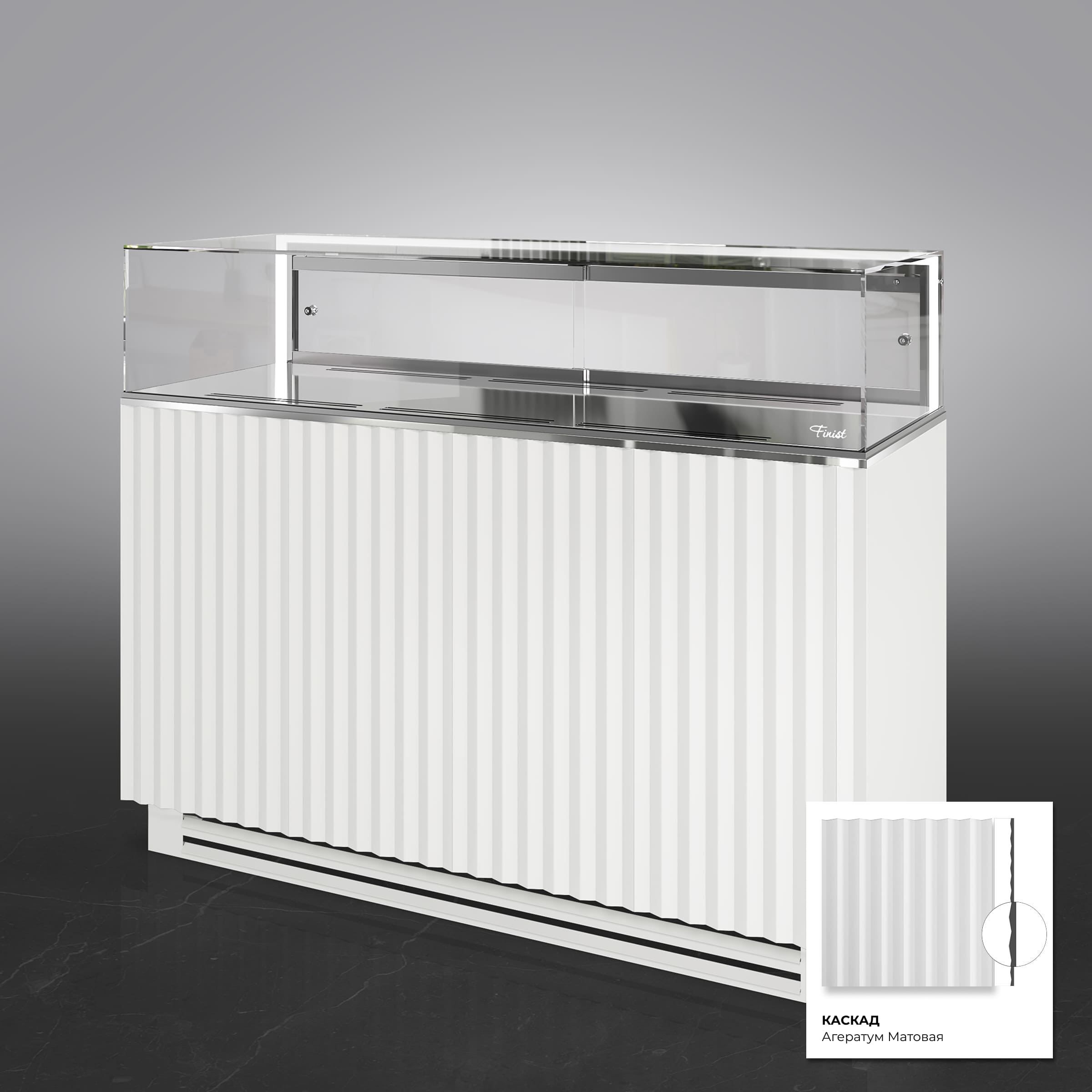 Кондитерская напольная холодильная витрина серии GLASSIER 58 LUX