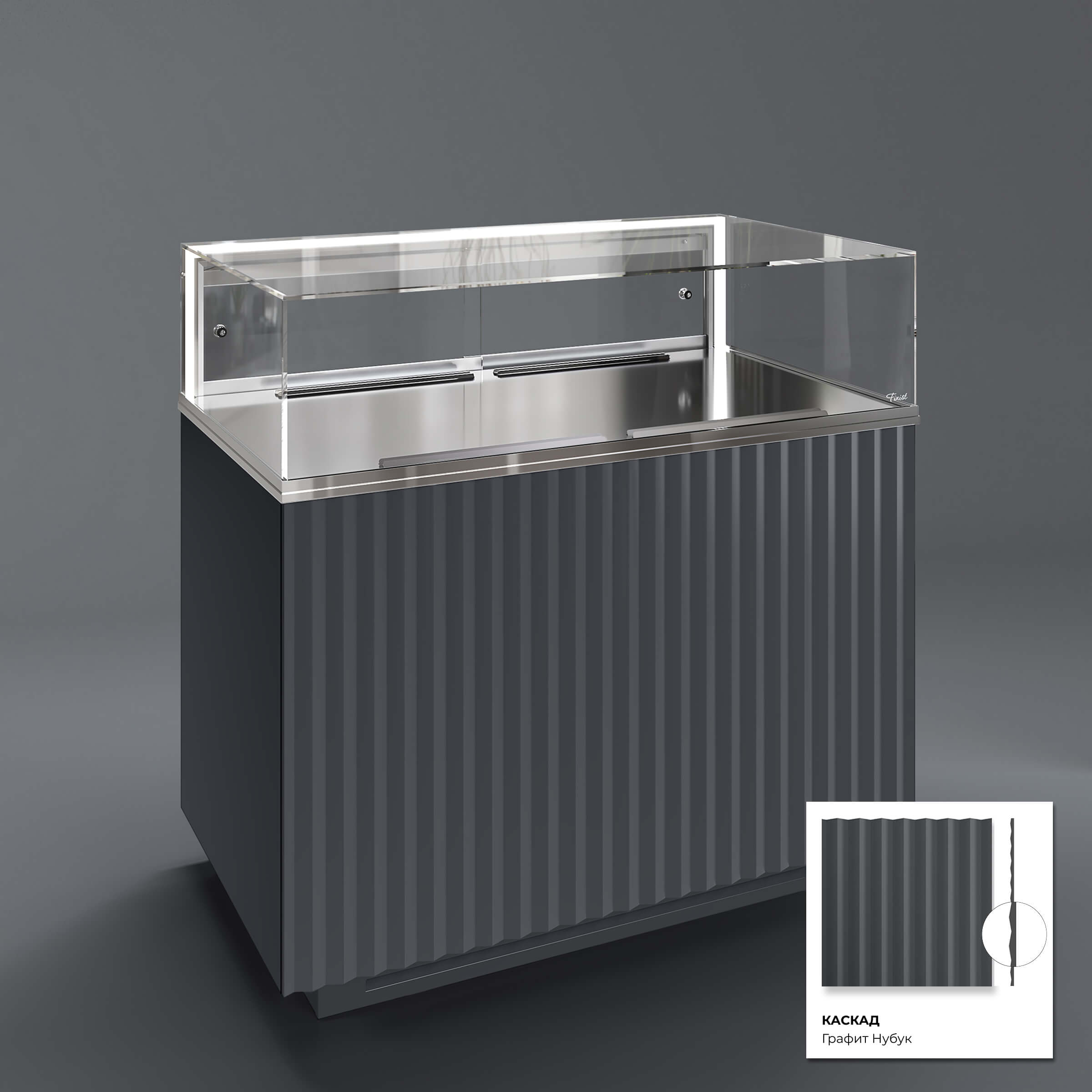 Кондитерская напольная холодильная витрина серии GLASSIER 58 LUX