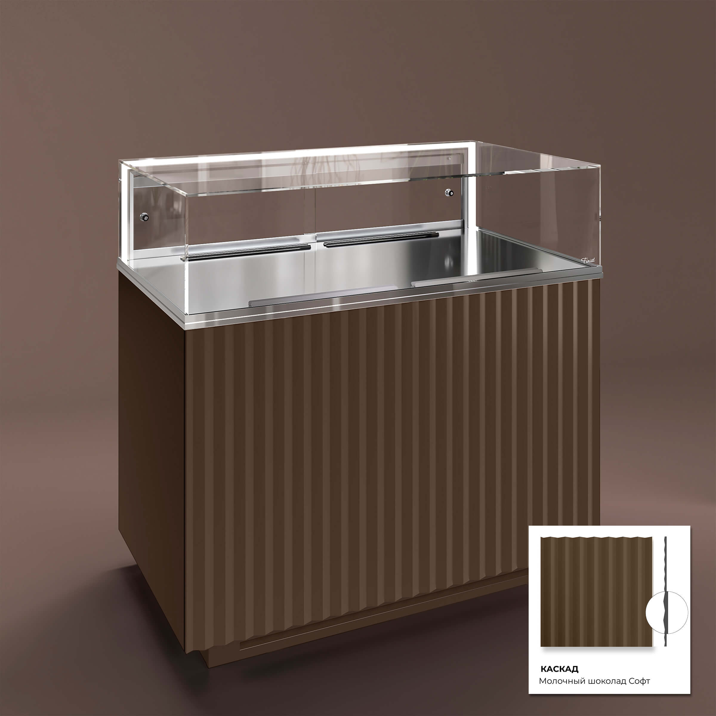 Кондитерская напольная холодильная витрина серии GLASSIER 58 LUX