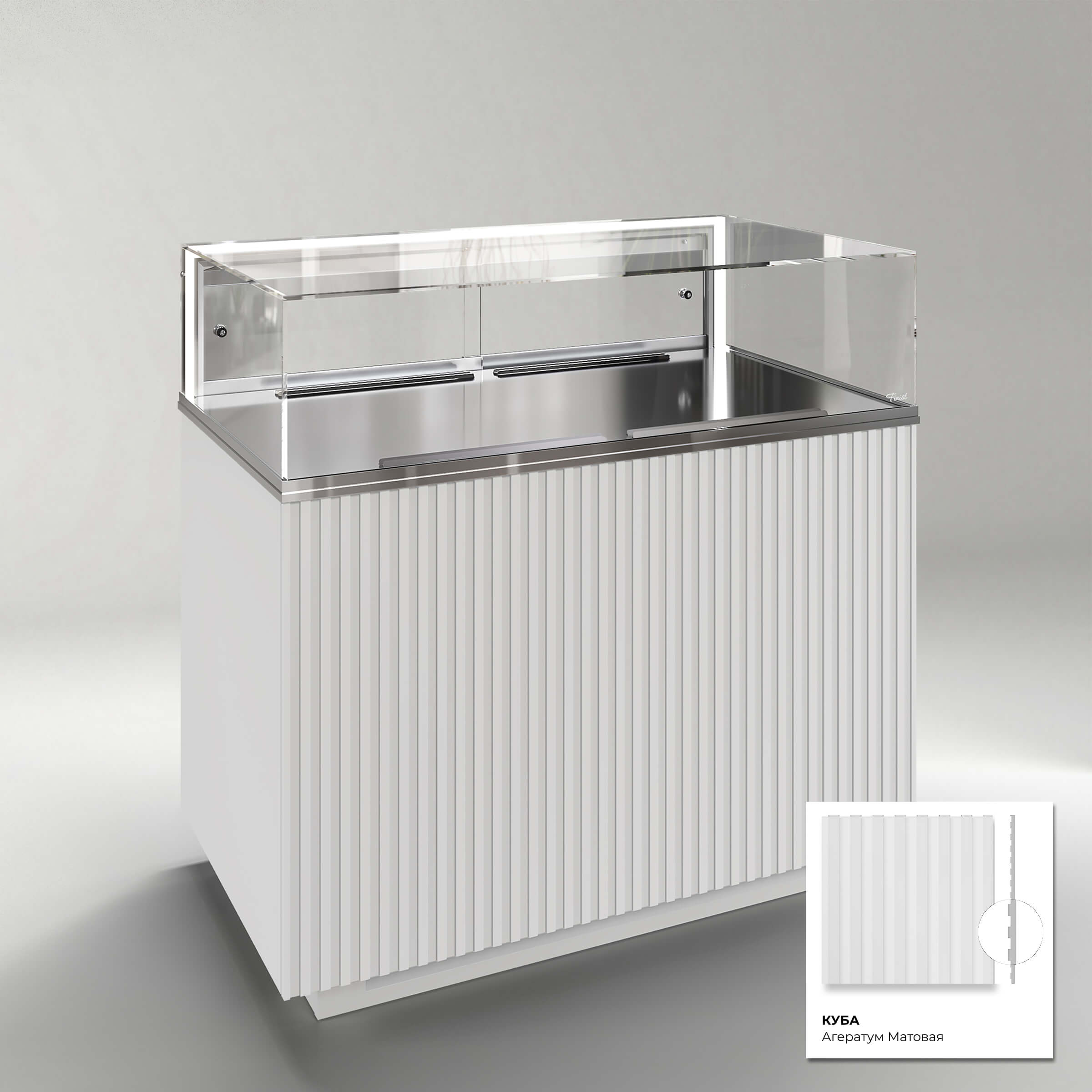 Кондитерская напольная холодильная витрина серии GLASSIER 58 LUX