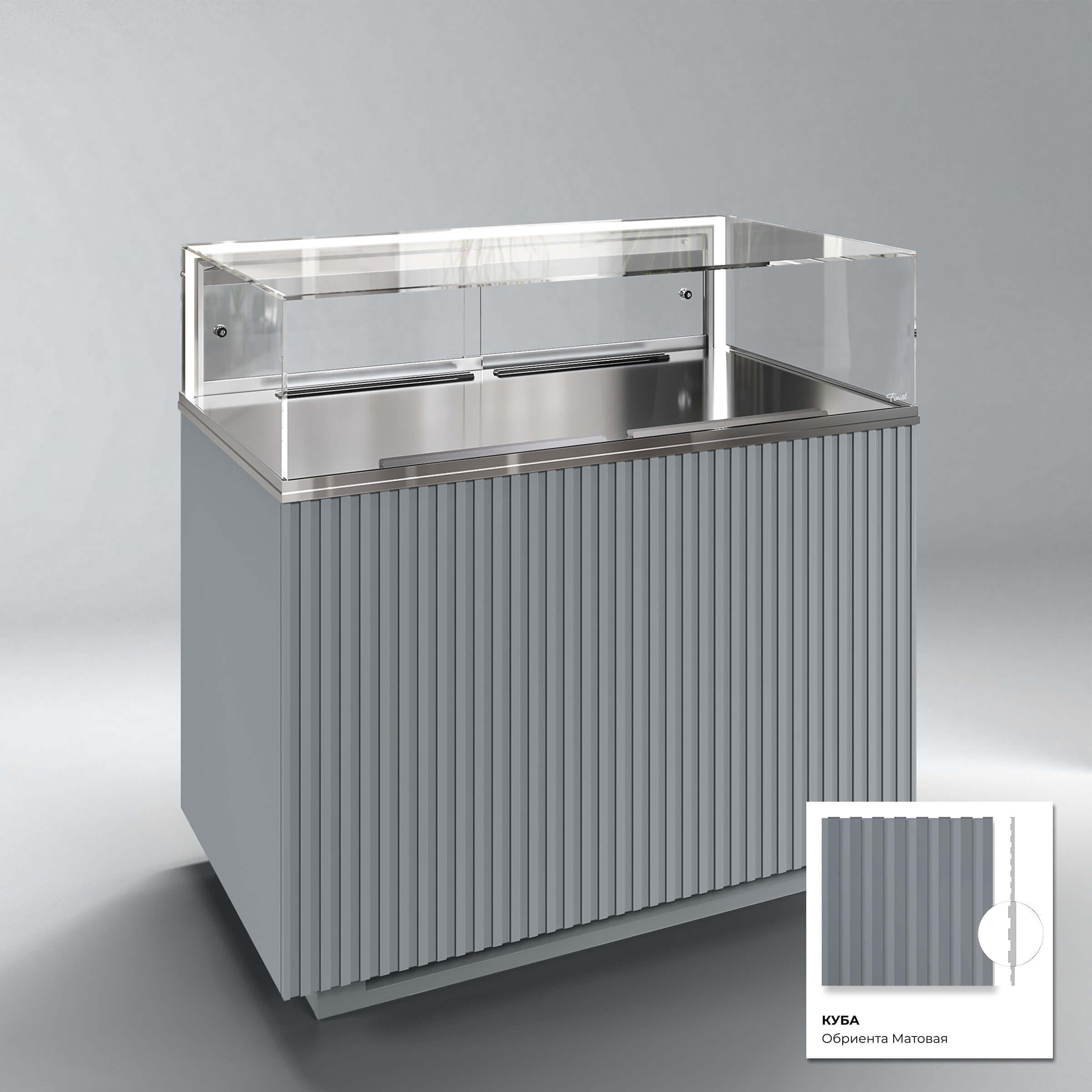 Кондитерская напольная холодильная витрина серии GLASSIER 58 LUX