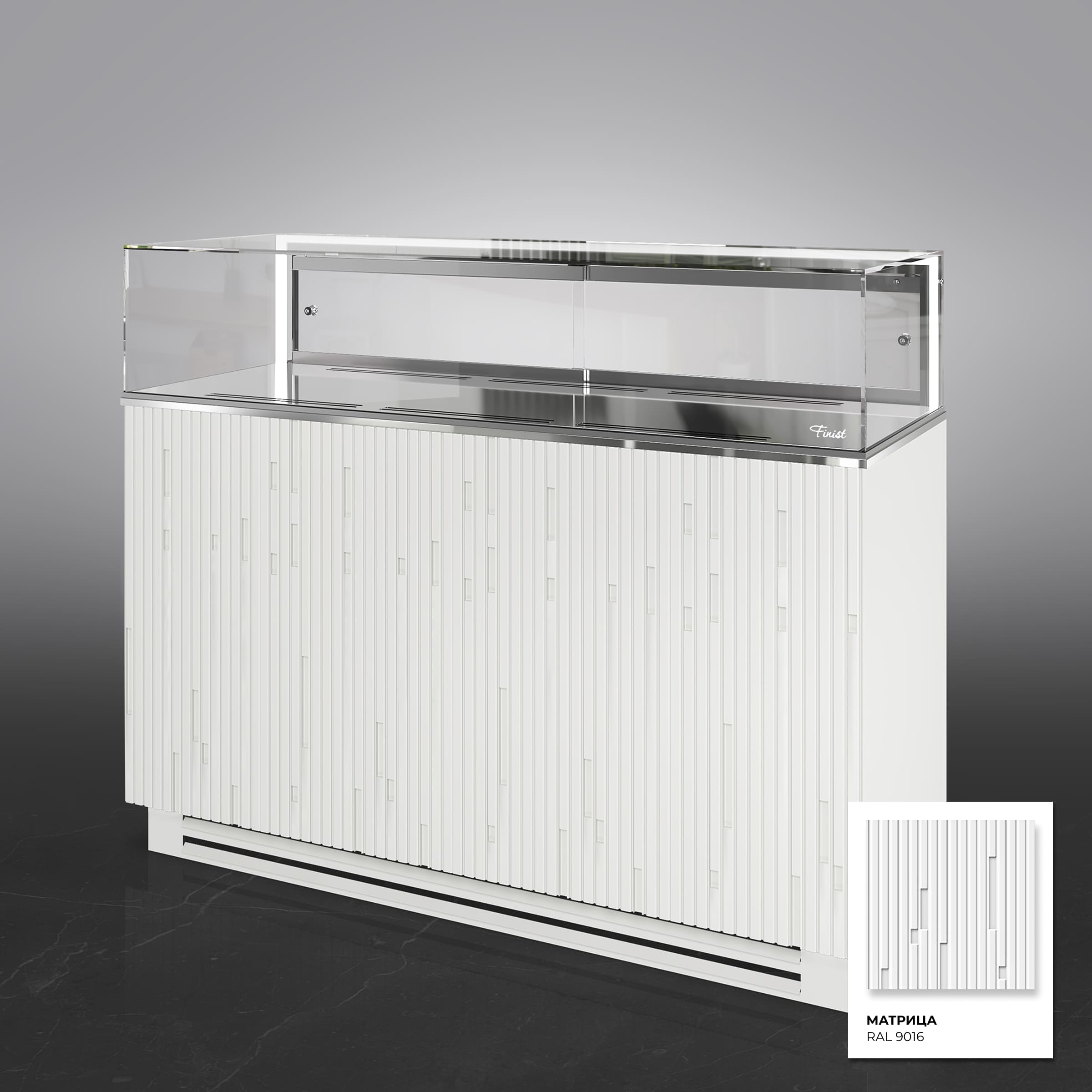 Кондитерская напольная холодильная витрина серии GLASSIER 58 LUX