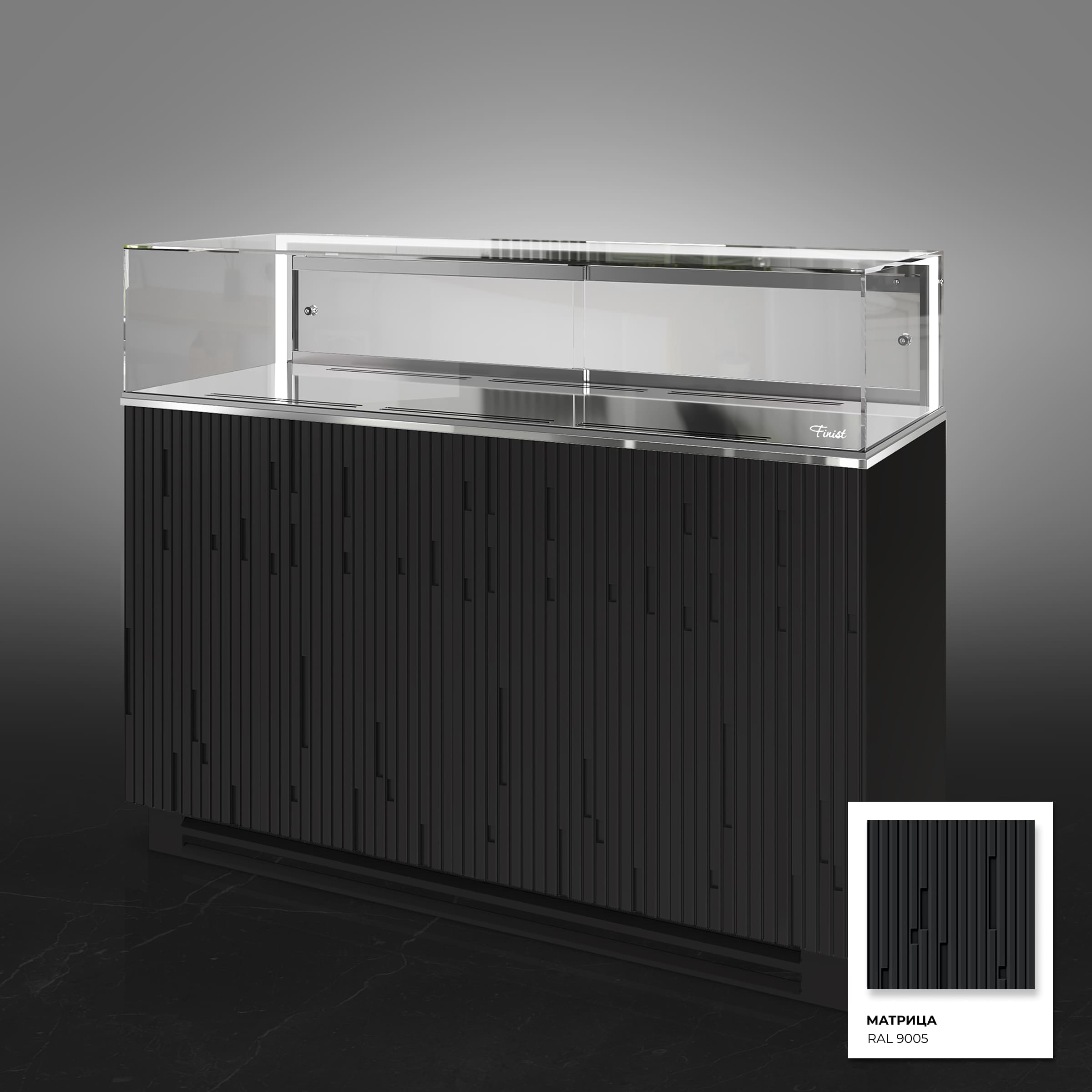 Кондитерская напольная холодильная витрина серии GLASSIER 58 LUX