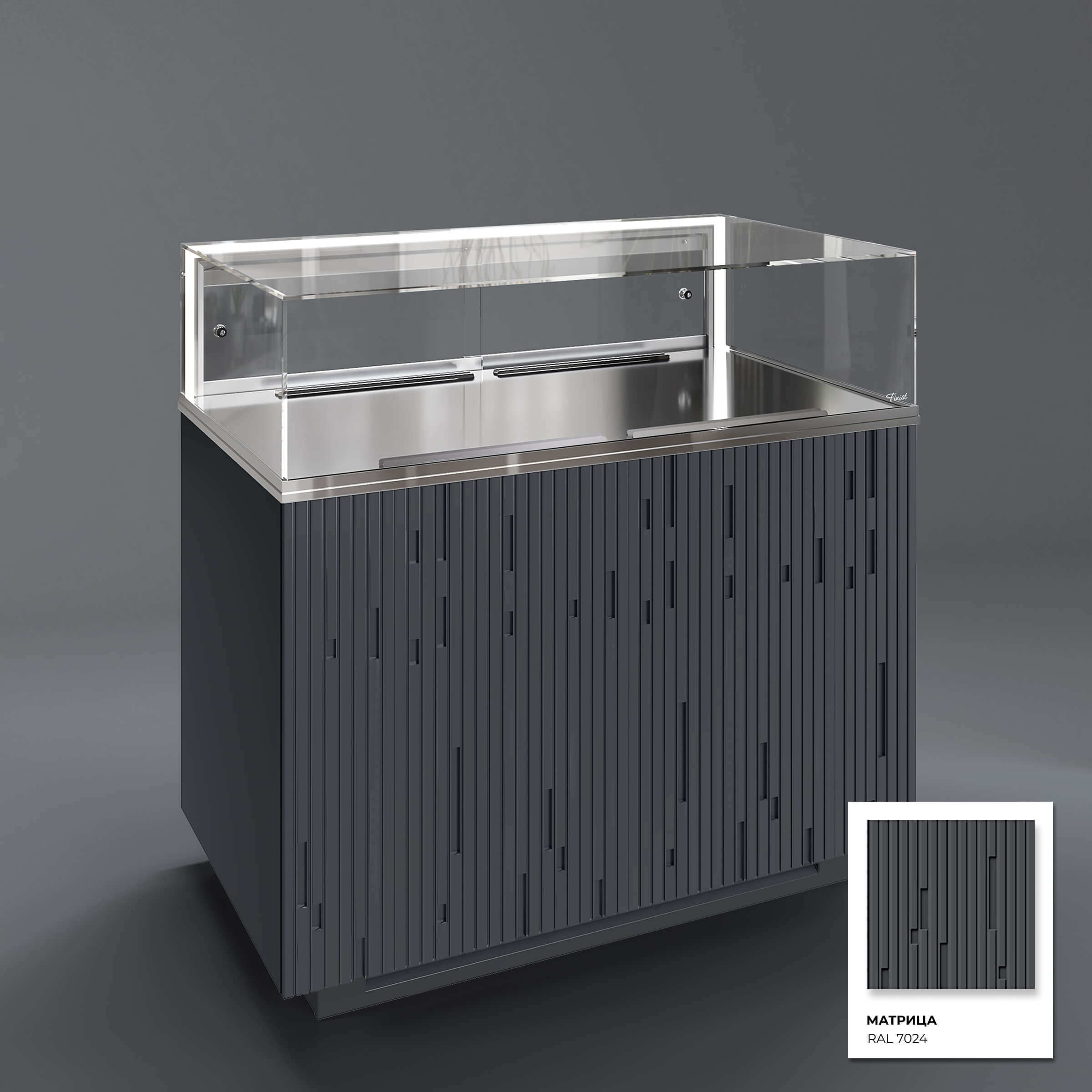 Кондитерская напольная холодильная витрина серии GLASSIER 58 LUX