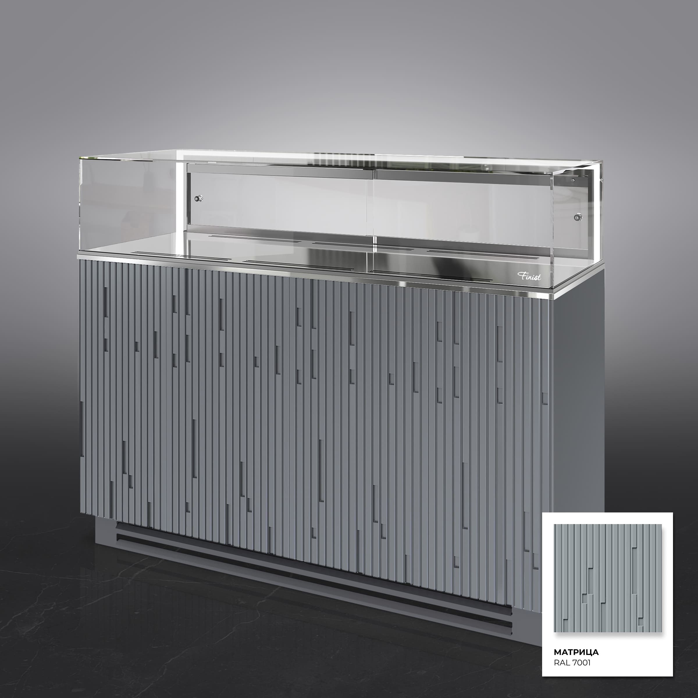 Кондитерская напольная холодильная витрина серии GLASSIER 58 LUX