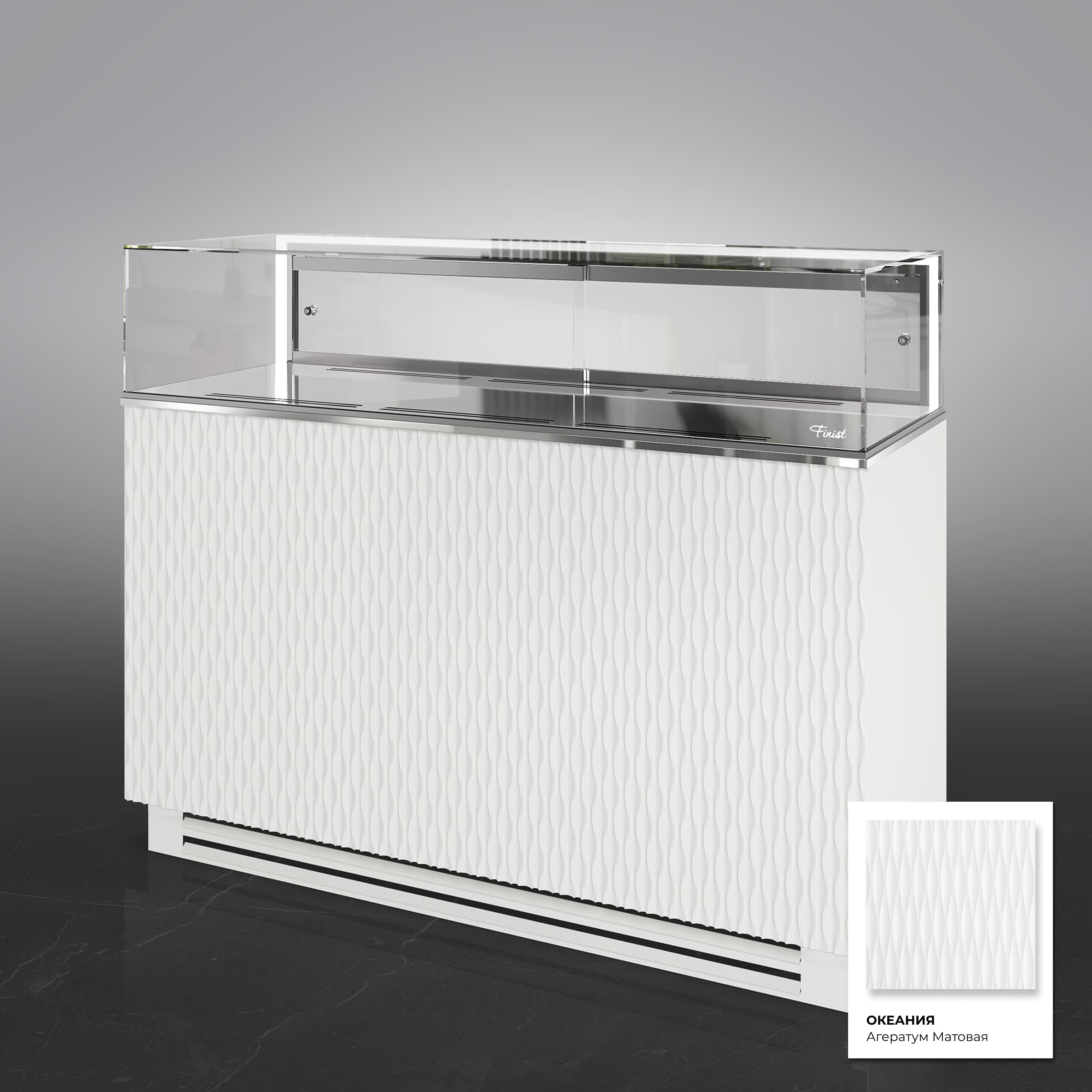 Кондитерская напольная холодильная витрина серии GLASSIER 58 LUX