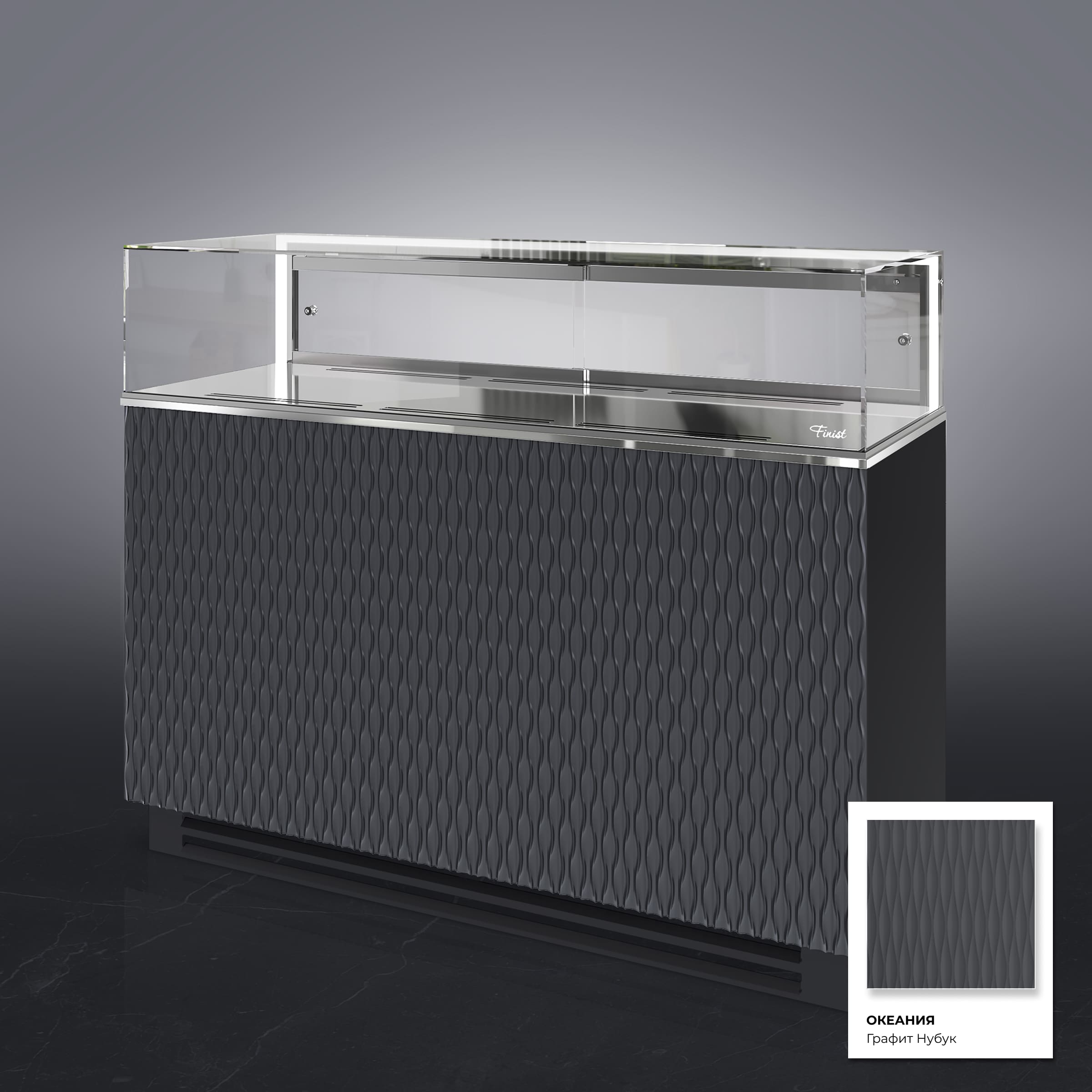 Кондитерская напольная холодильная витрина серии GLASSIER 58 LUX