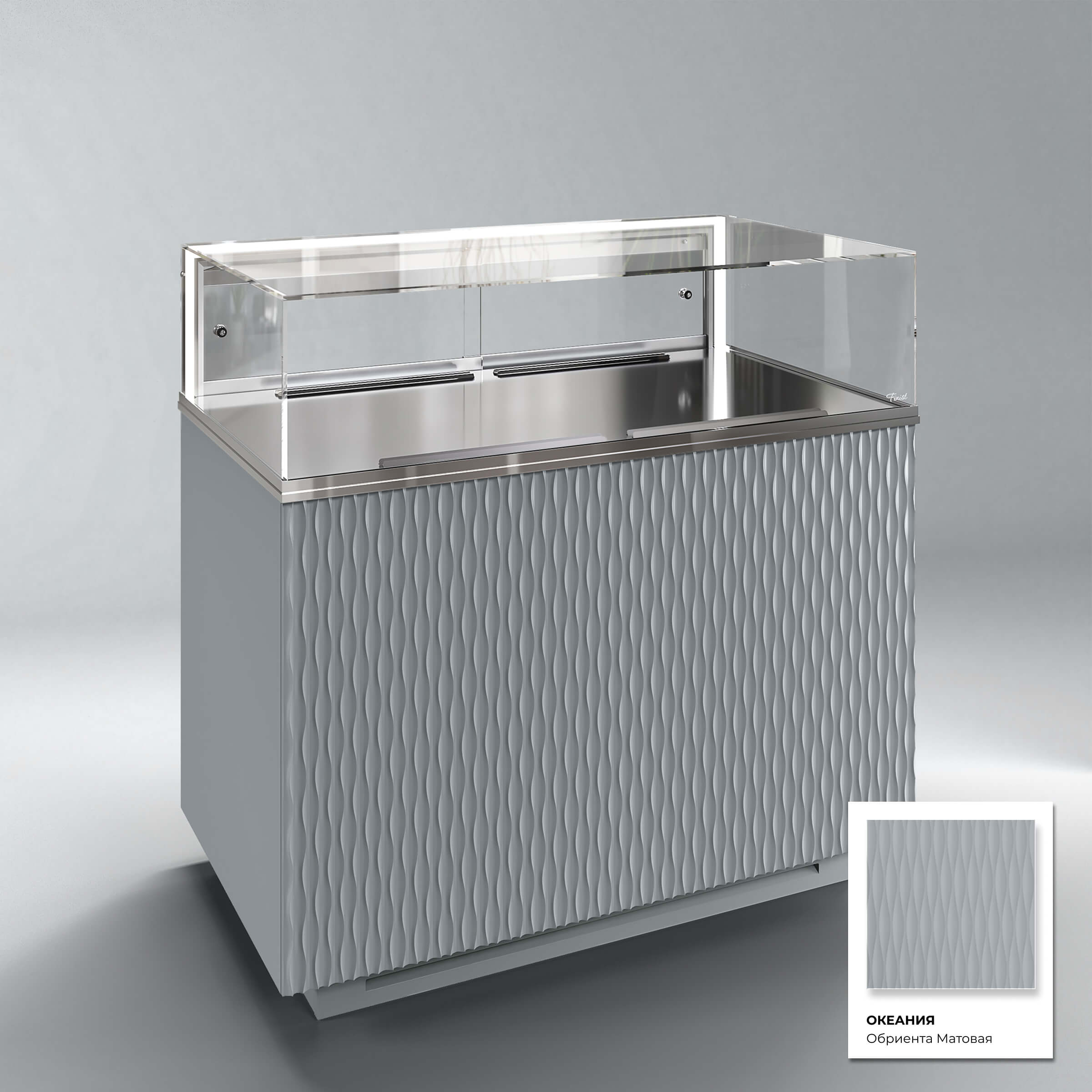 Кондитерская напольная холодильная витрина серии GLASSIER 58 LUX