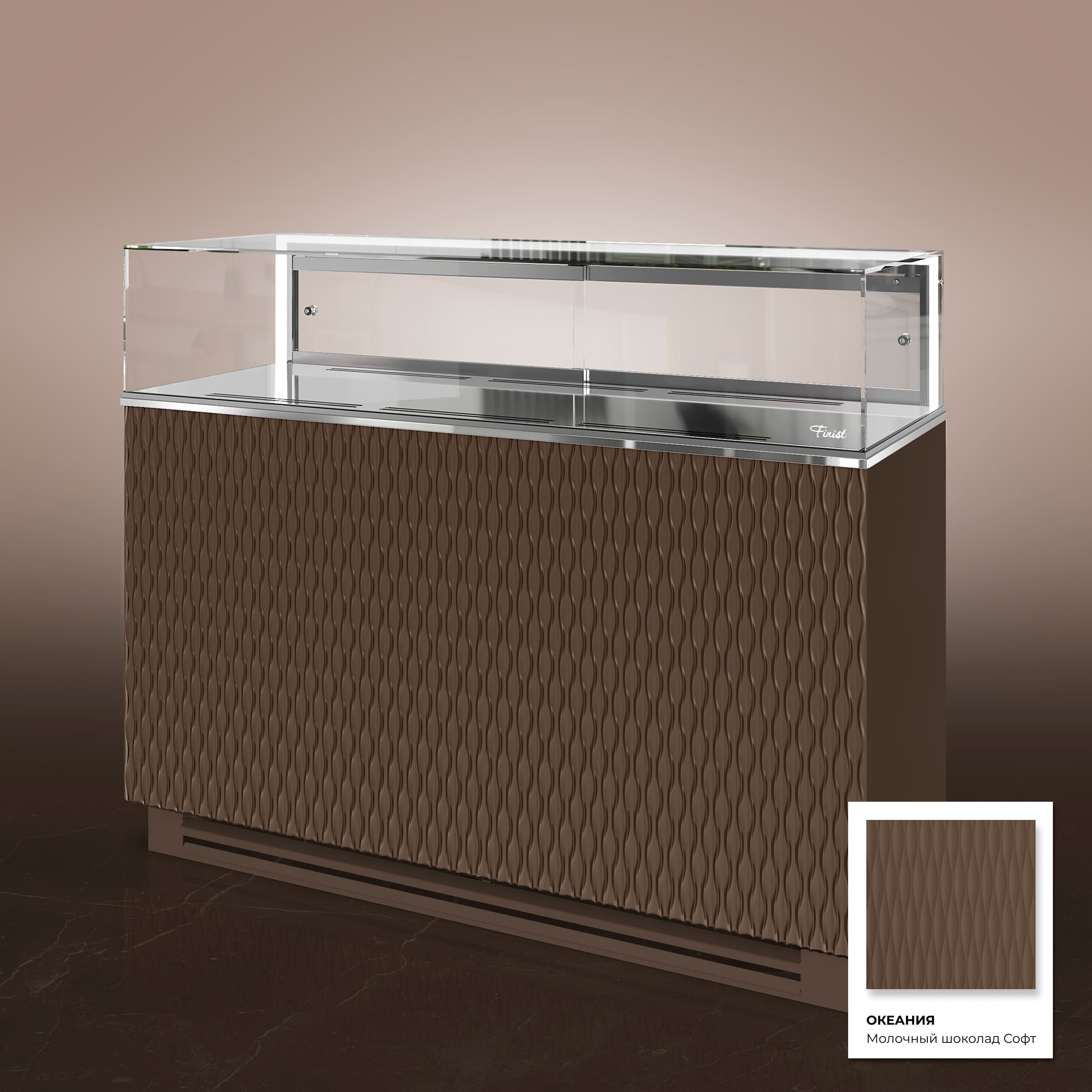 Кондитерская напольная холодильная витрина серии GLASSIER 58 LUX