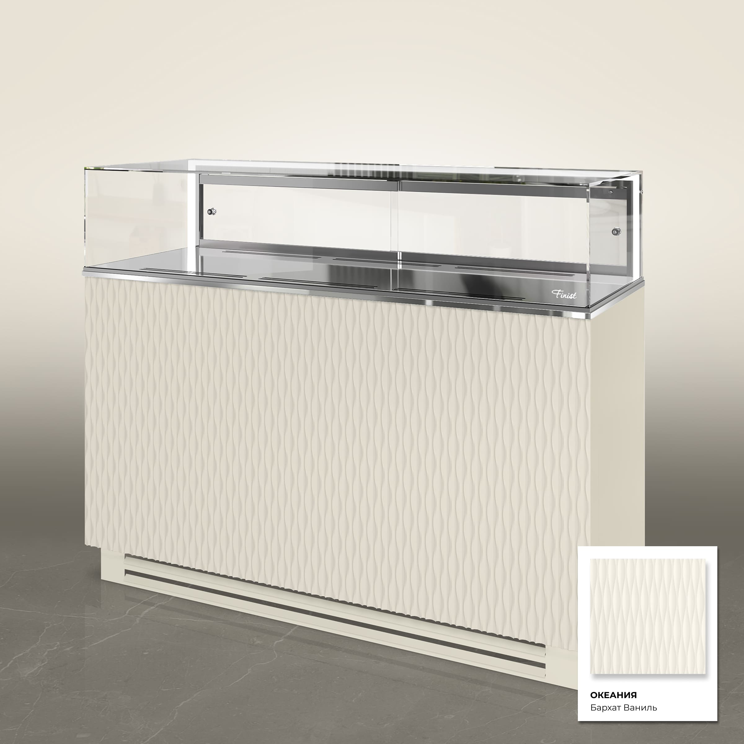 Кондитерская напольная холодильная витрина серии GLASSIER 58 LUX