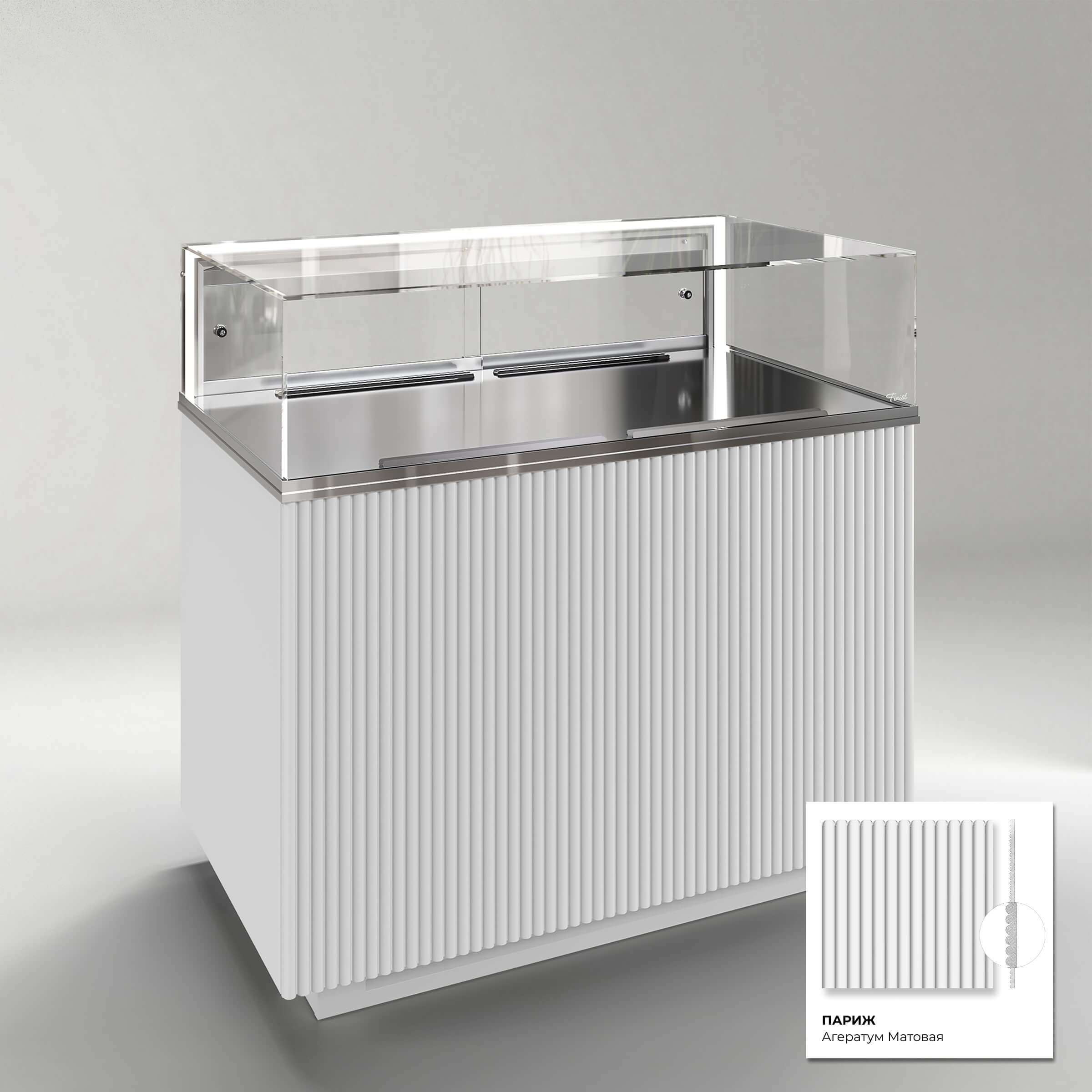 Кондитерская напольная холодильная витрина серии GLASSIER 58 LUX