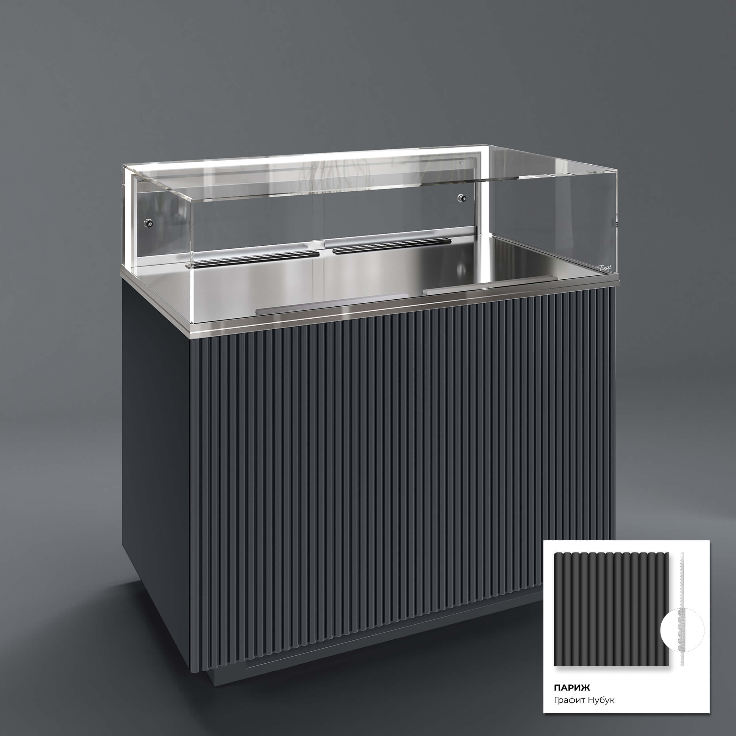 Кондитерская напольная холодильная витрина серии GLASSIER 58 LUX