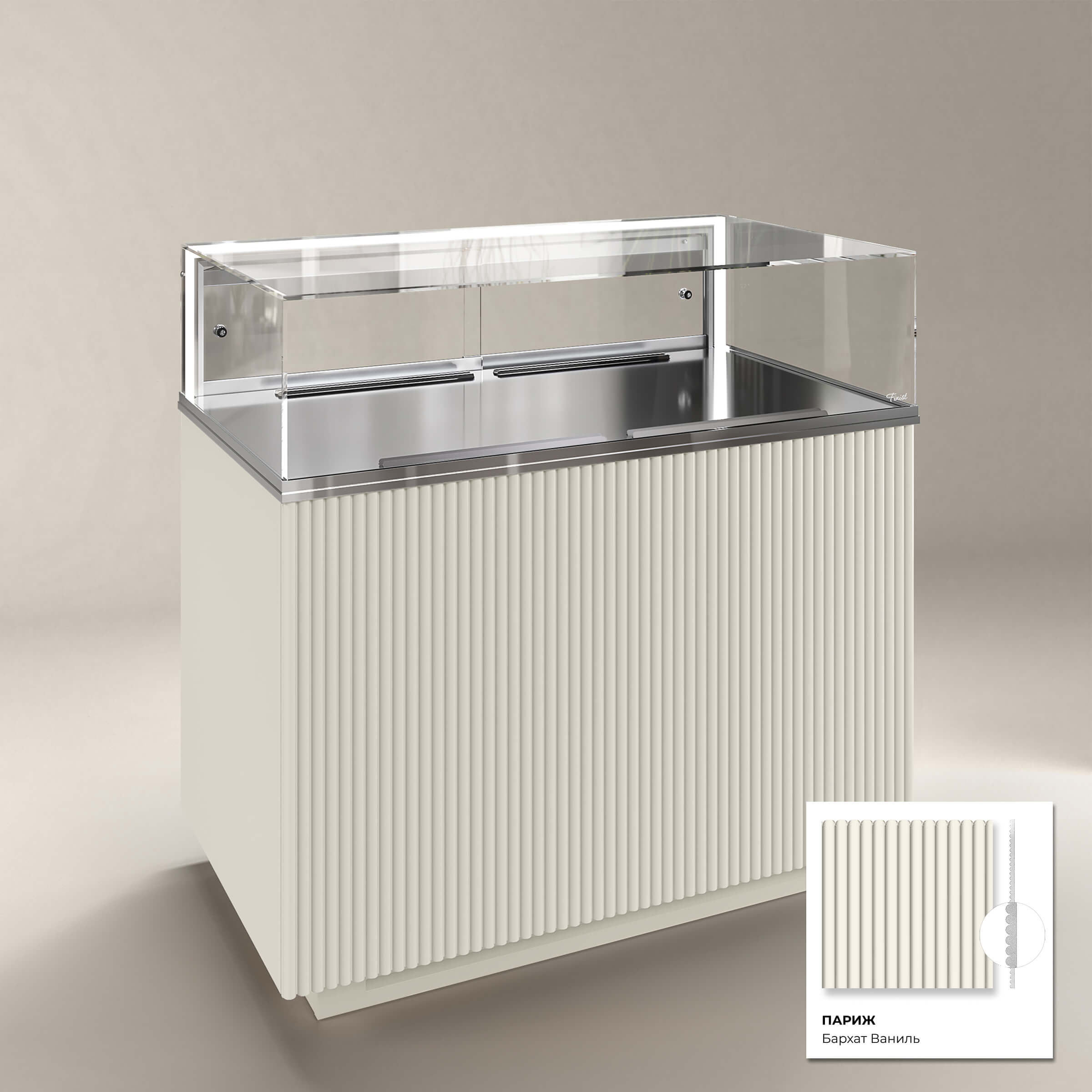 Кондитерская напольная холодильная витрина серии GLASSIER 58 LUX