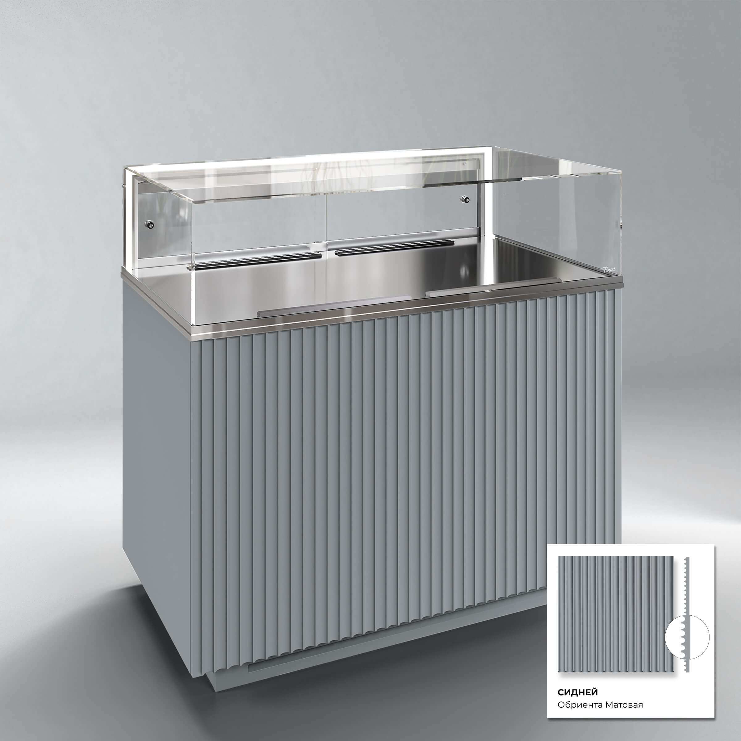 Кондитерская напольная холодильная витрина серии GLASSIER 58 LUX