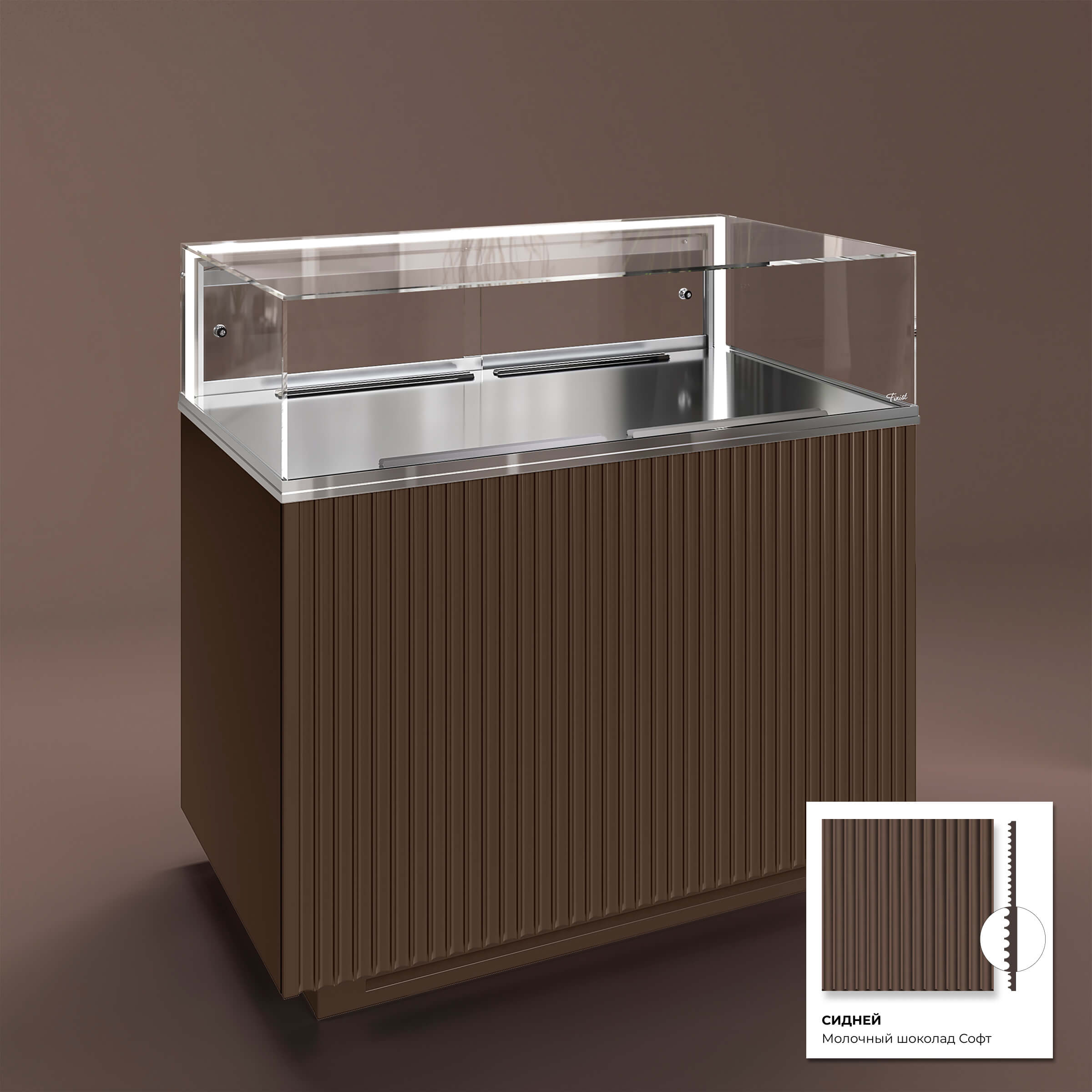 Кондитерская напольная холодильная витрина серии GLASSIER 58 LUX